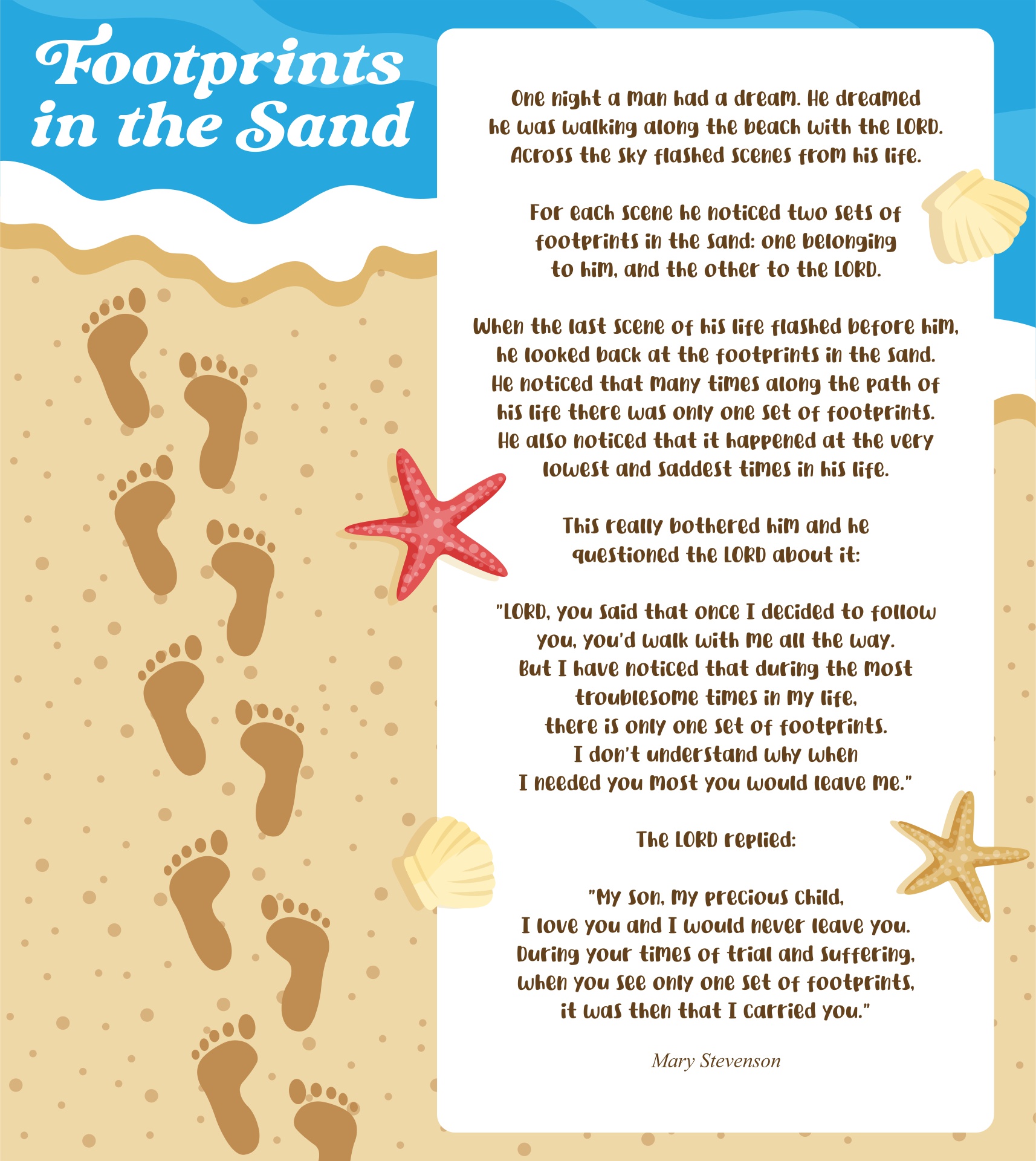 10 Best Printable Footprints In The Sand PDF For Free At Printablee