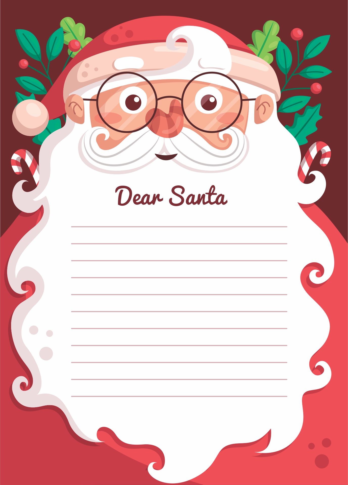 Free Printable Father Christmas Letter Templates