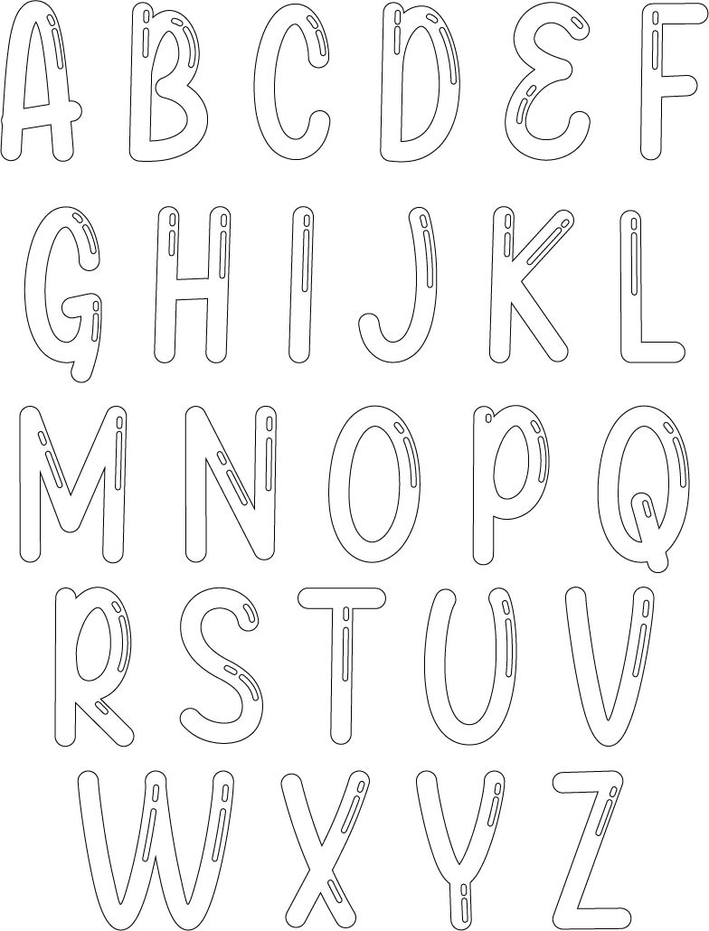5 best printable bubble letters alphabet j printablee com