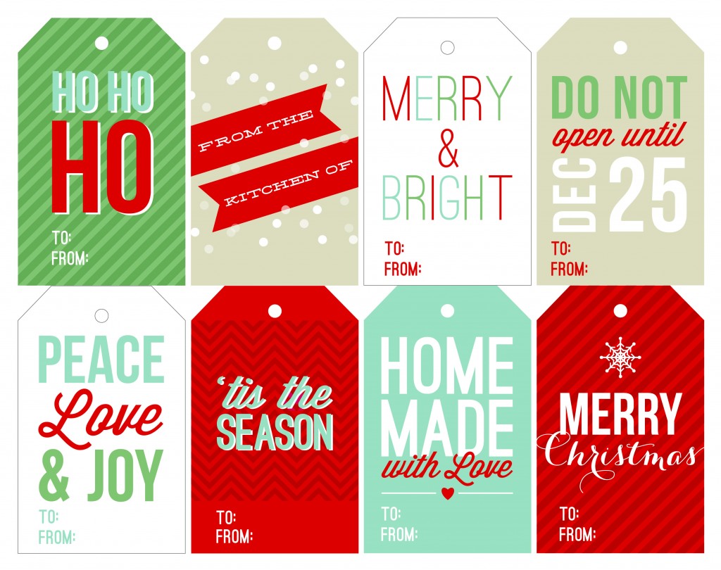 Happy Holidays  Tags Printable Template