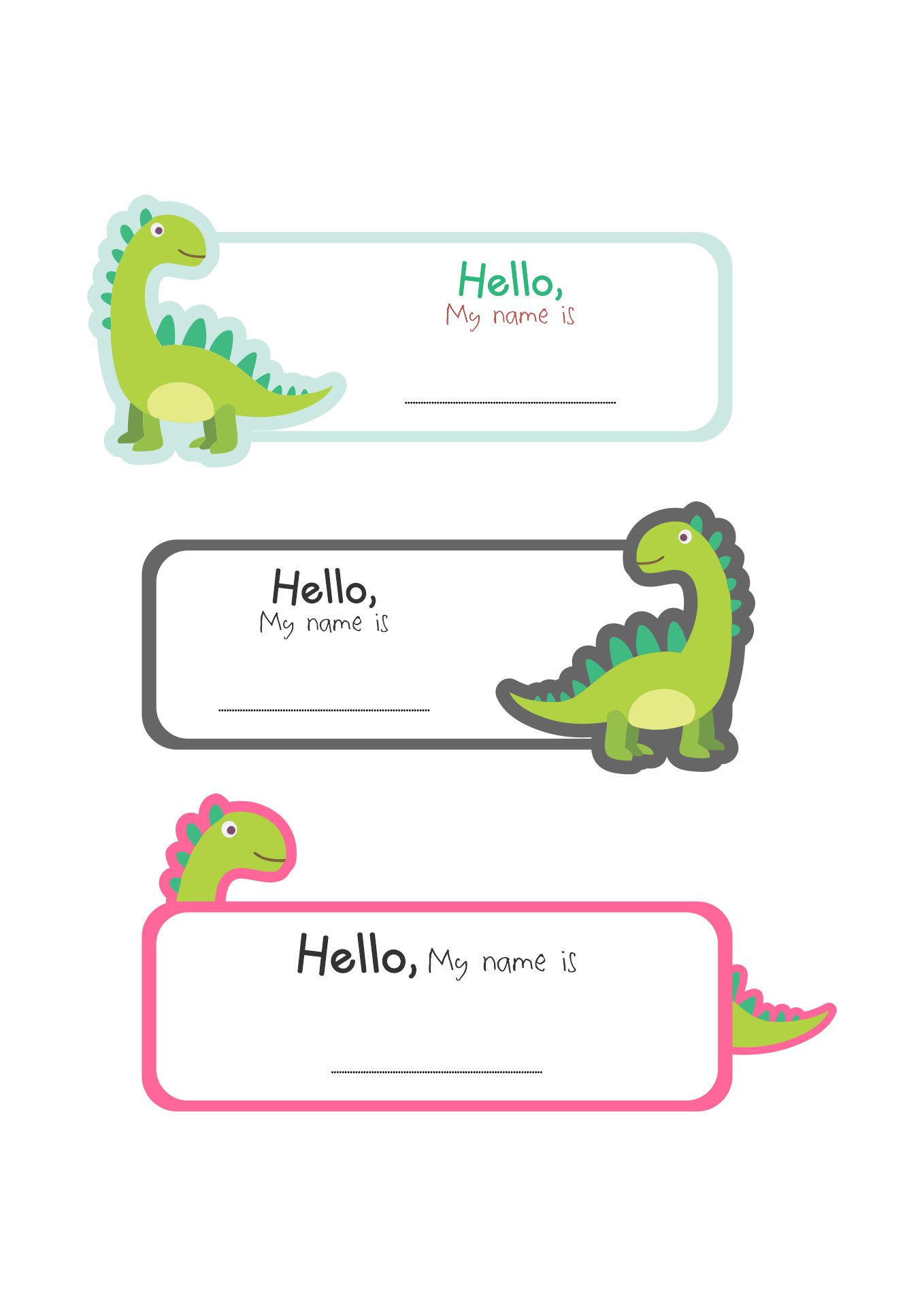 Kids Name Tags Templates 10 Free PDF Printables Printablee