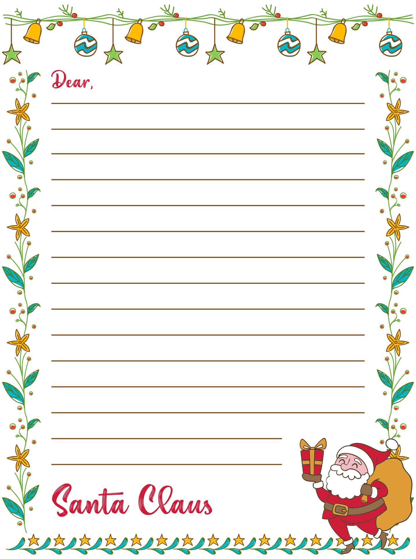 Santa Claus Letter Template Printable Free Doctemplates Images And