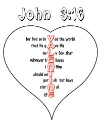 John 3 16 Valentine Coloring Pages Printable