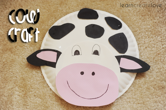 Paper Plate CowCraft Preschool