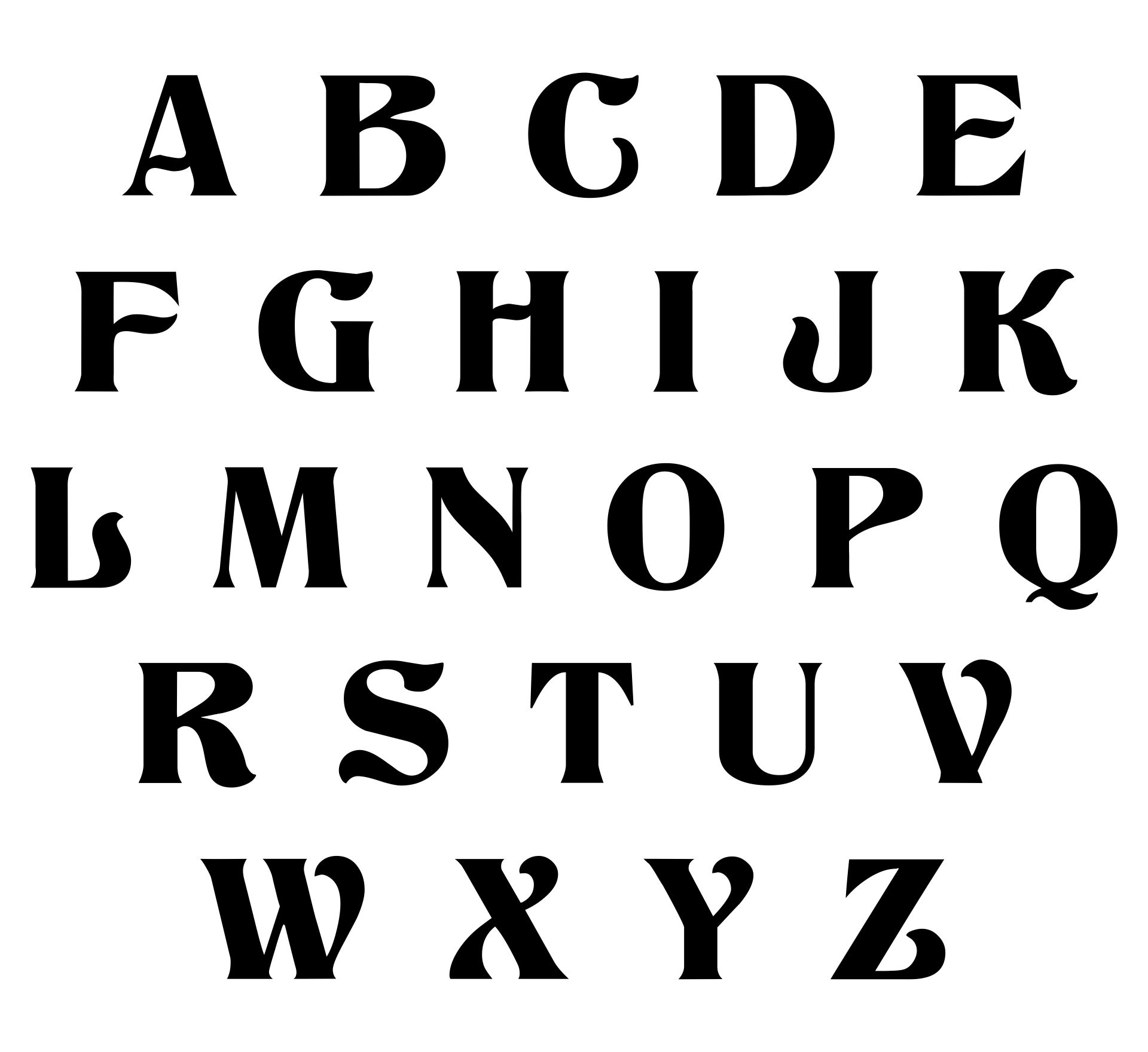 Simple Font Alphabet