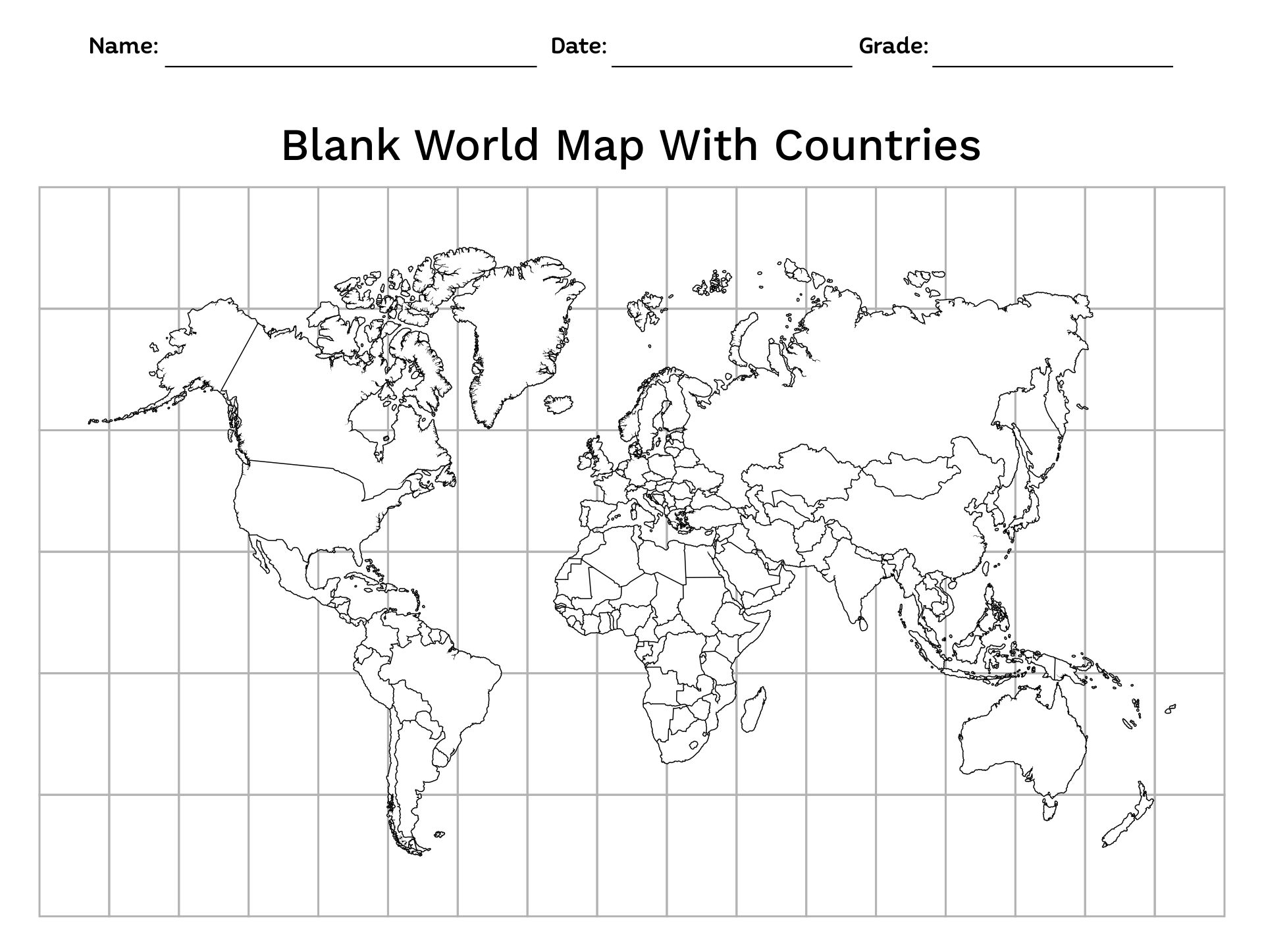longitude and latitude world map worksheet