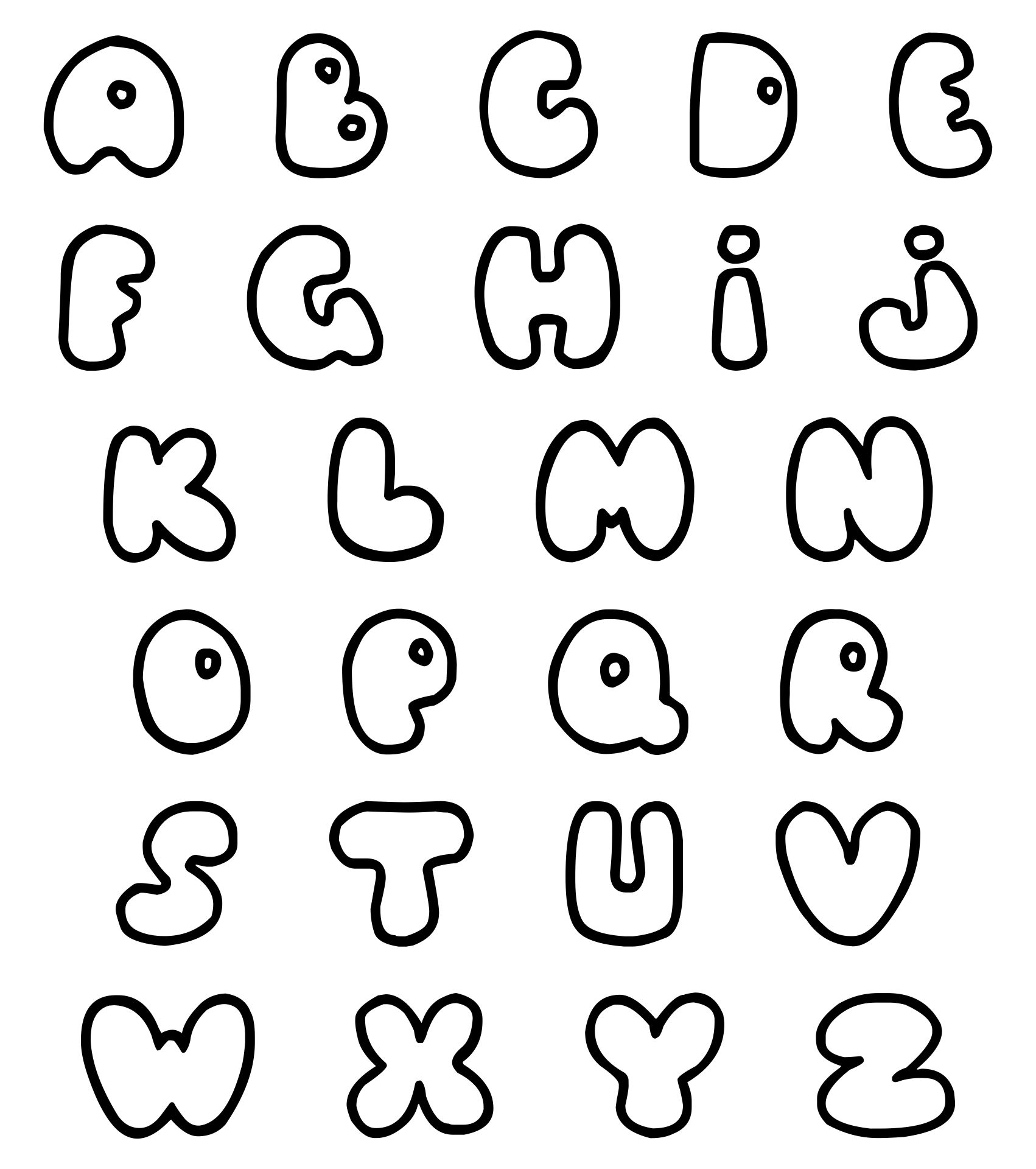 font with bubble letters for word