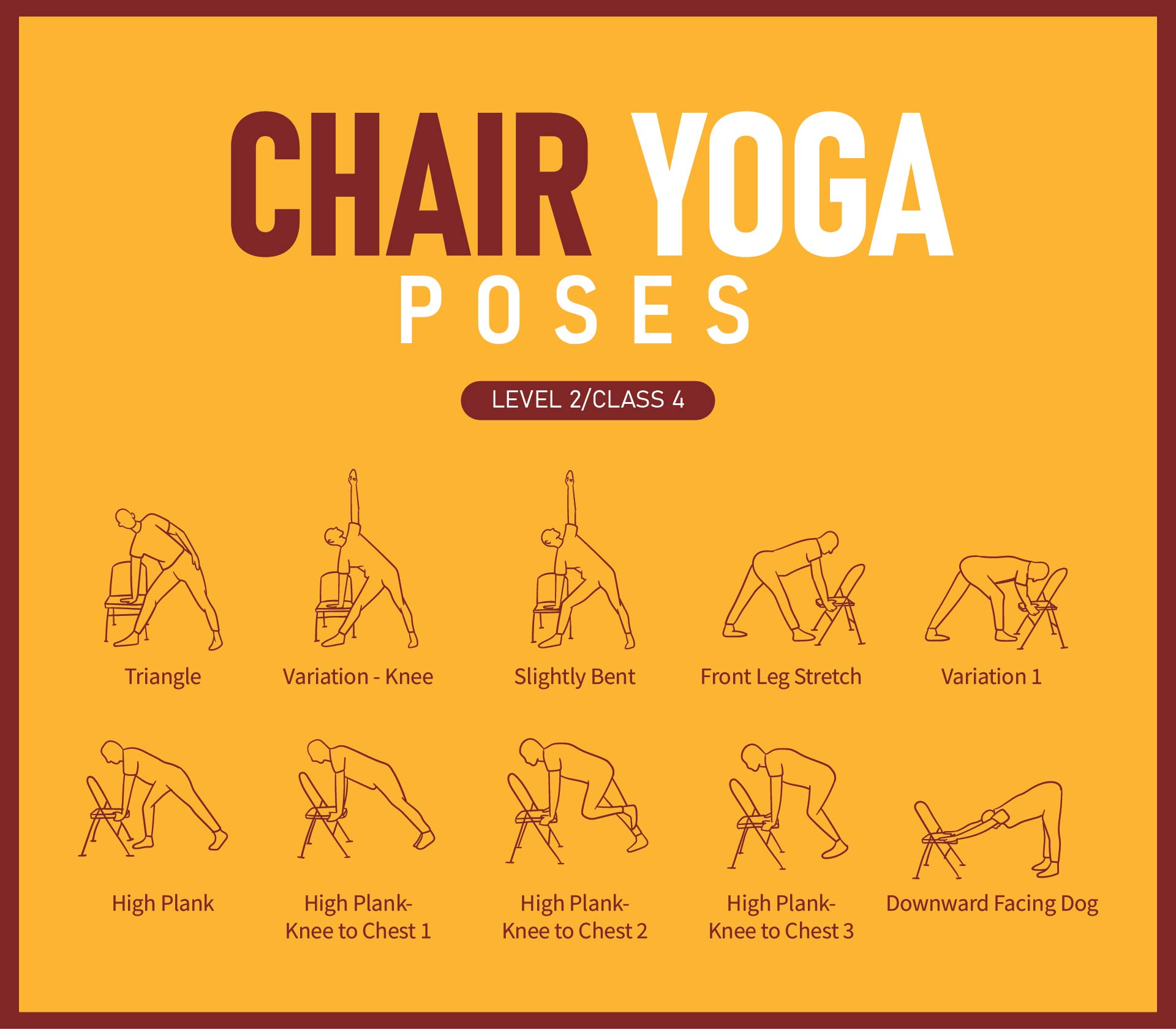 Beginner Printable Chair Yoga Poses