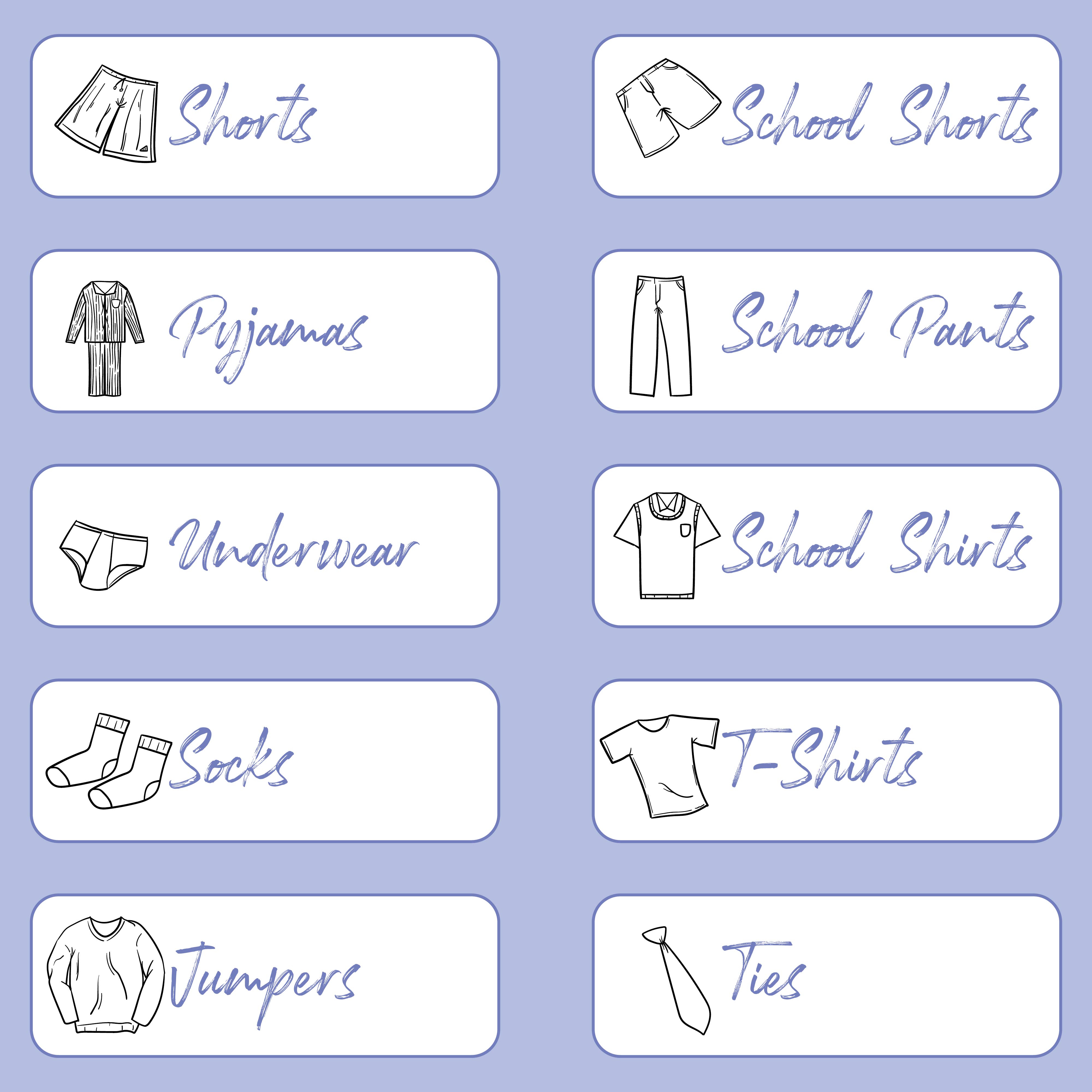 Downloadable Free Printable Drawer Labels