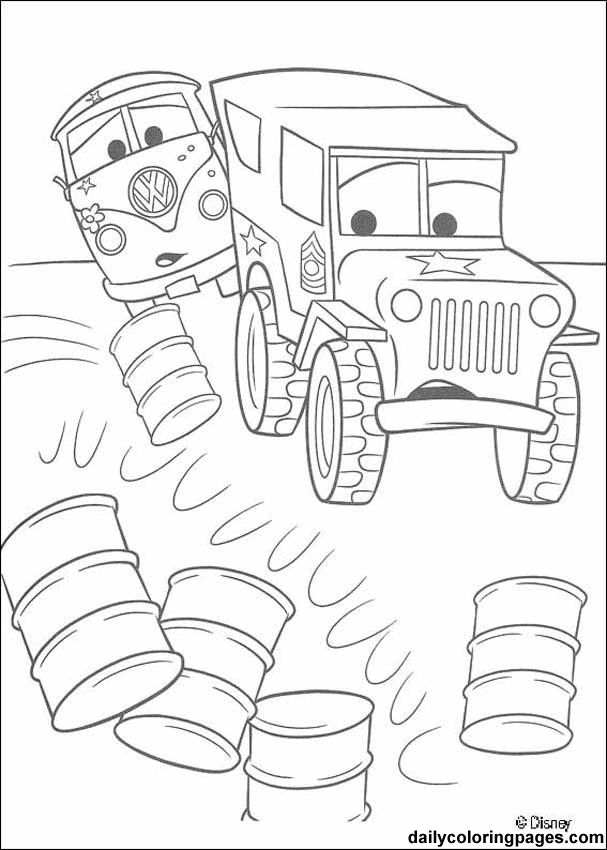 Cars Movie Printable Coloring Pages