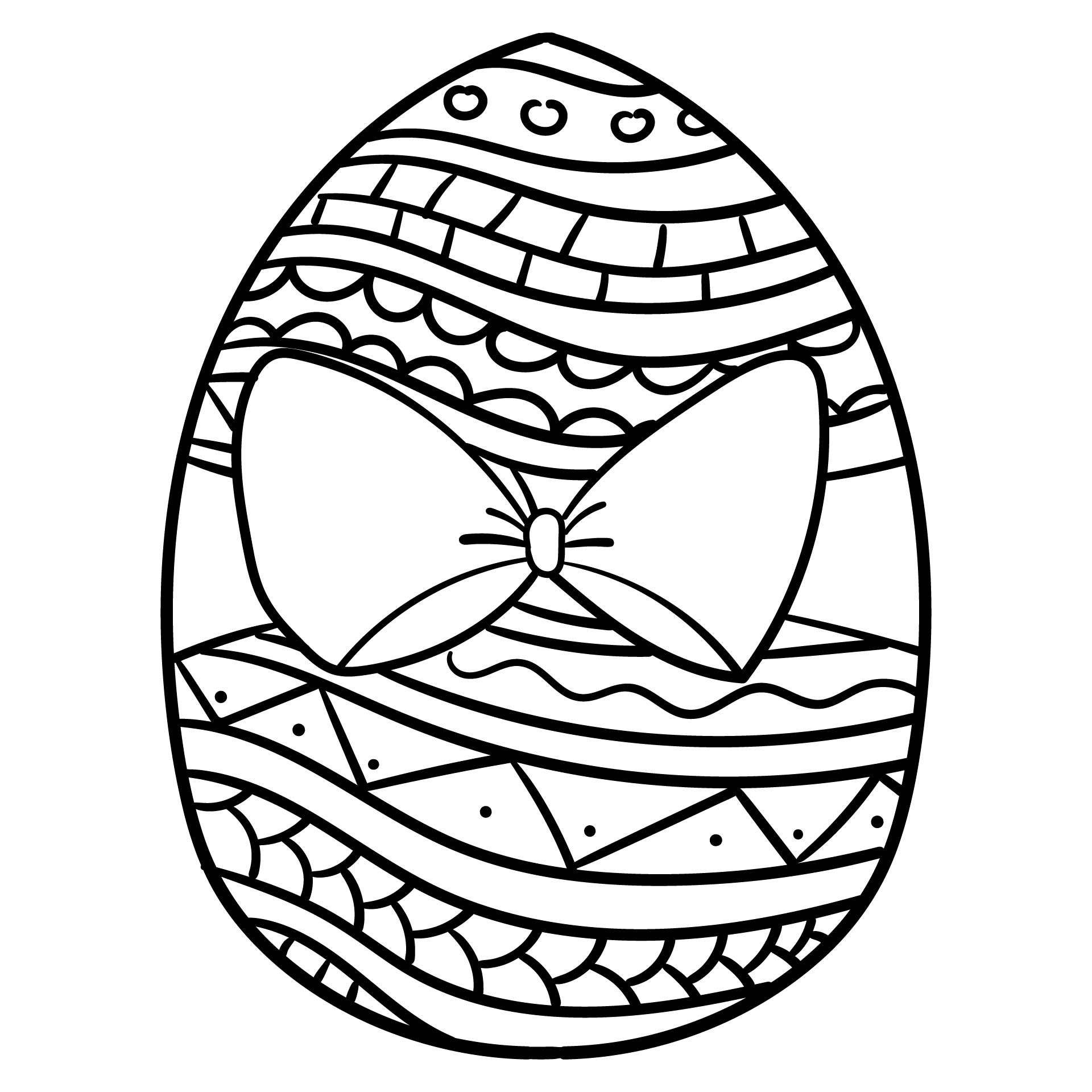 Printable Easter Egg Coloring Pages