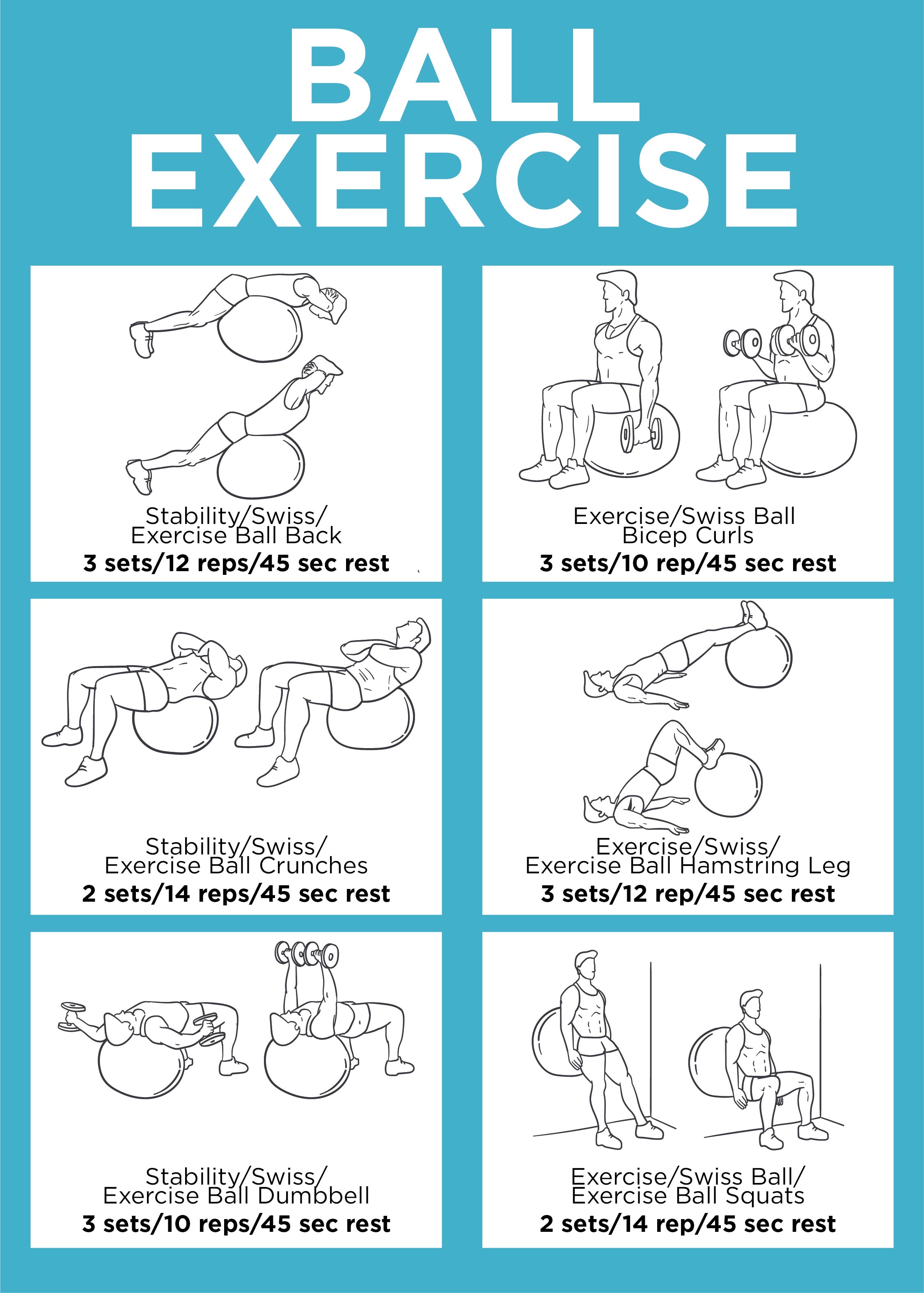 Printable Ball Exercise Chart