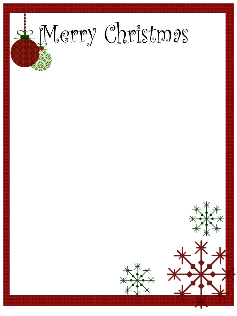 4 Best Printable Christmas Borders Printablee