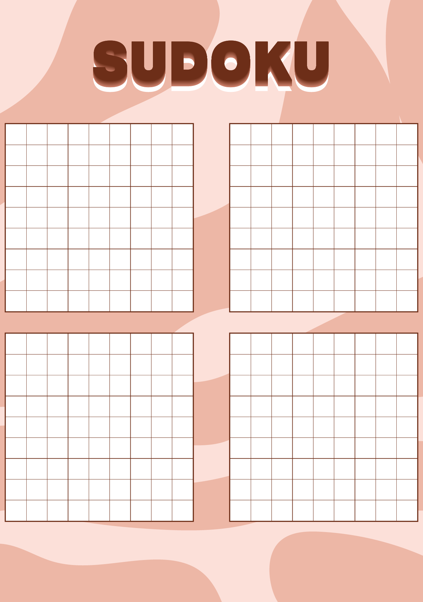 Blank Sudoku Grid Printable