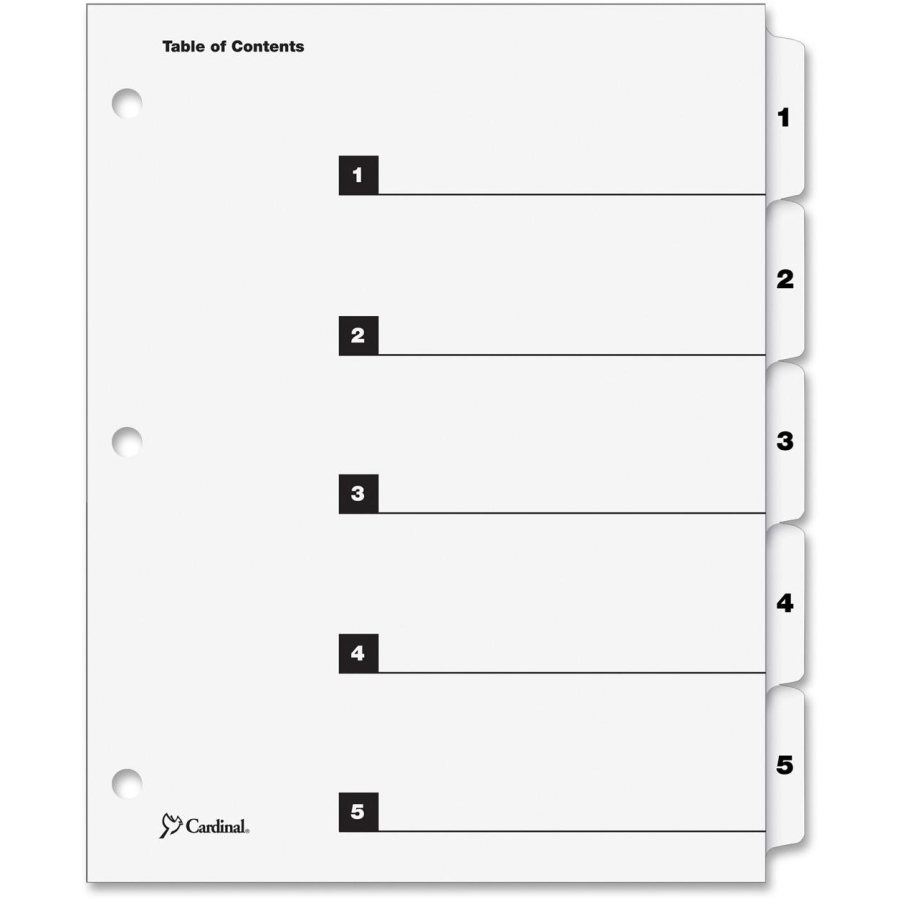 Printable Table of Contents Template