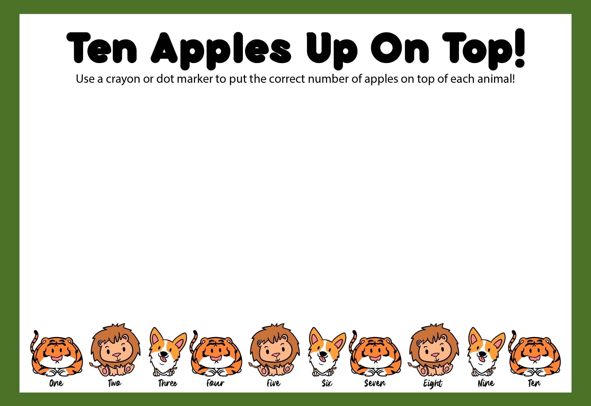 5 Best Ten Apples Up On Top Printables PDF For Free At Printablee