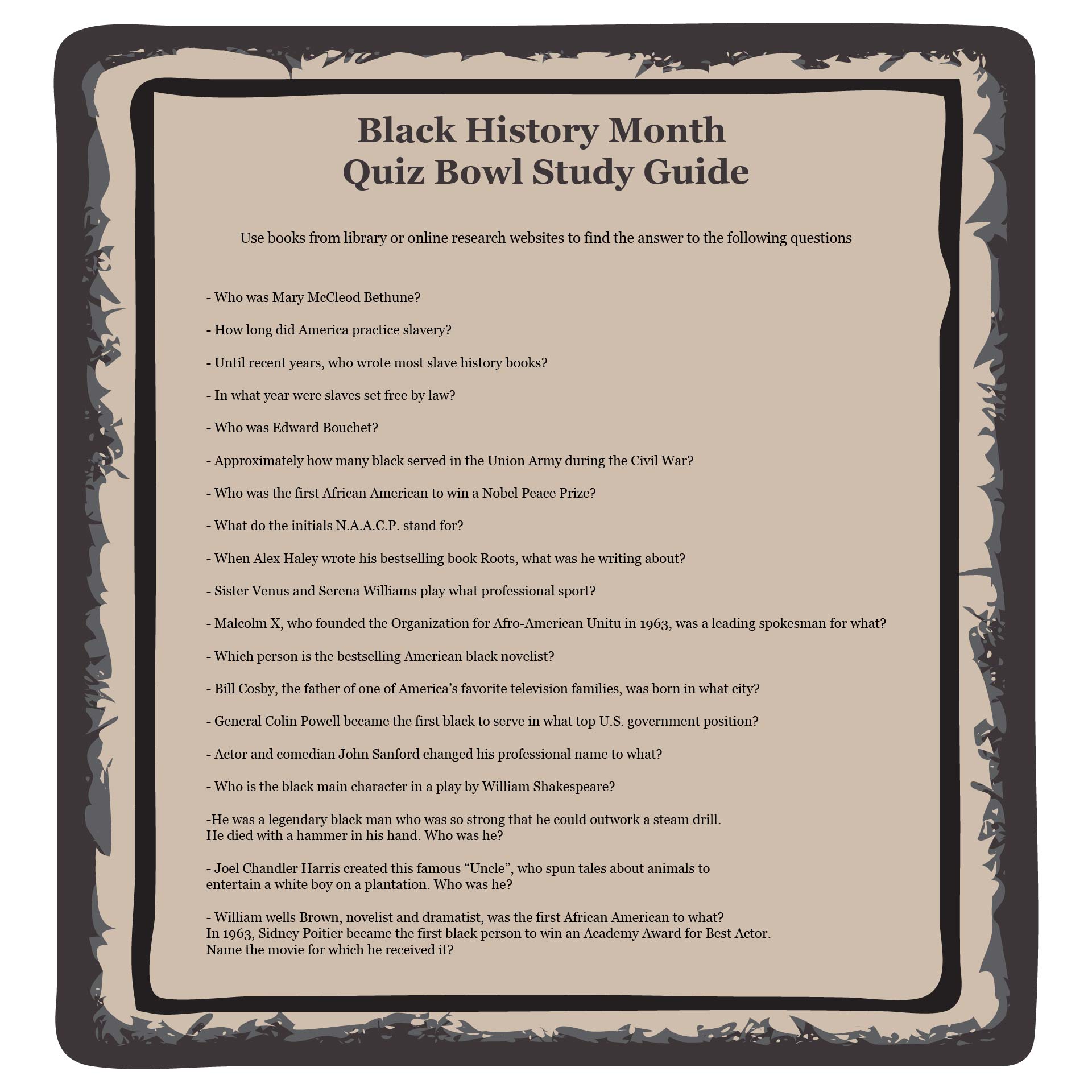 5 best black history trivia questions and answers