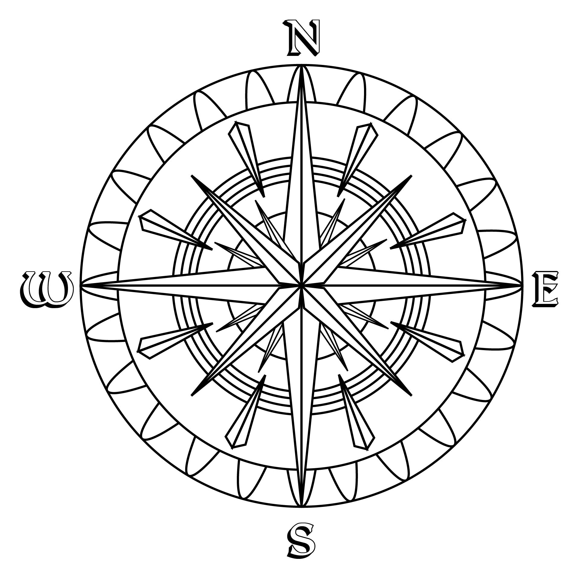 printable compass rose for kids