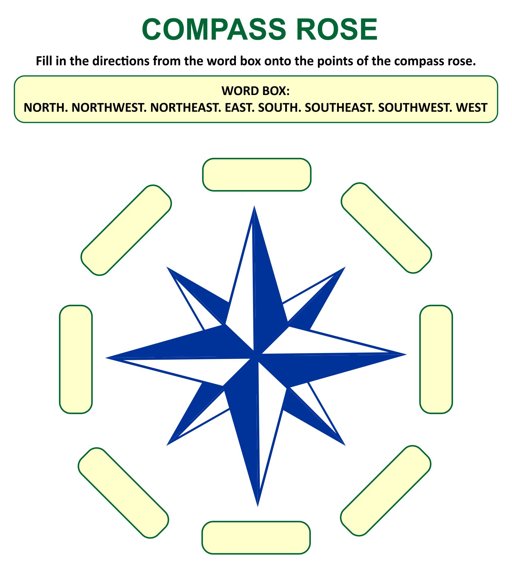 printable compass rose for kids