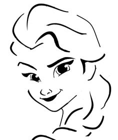 Elsa Frozen Pumpkin Carving Stencil