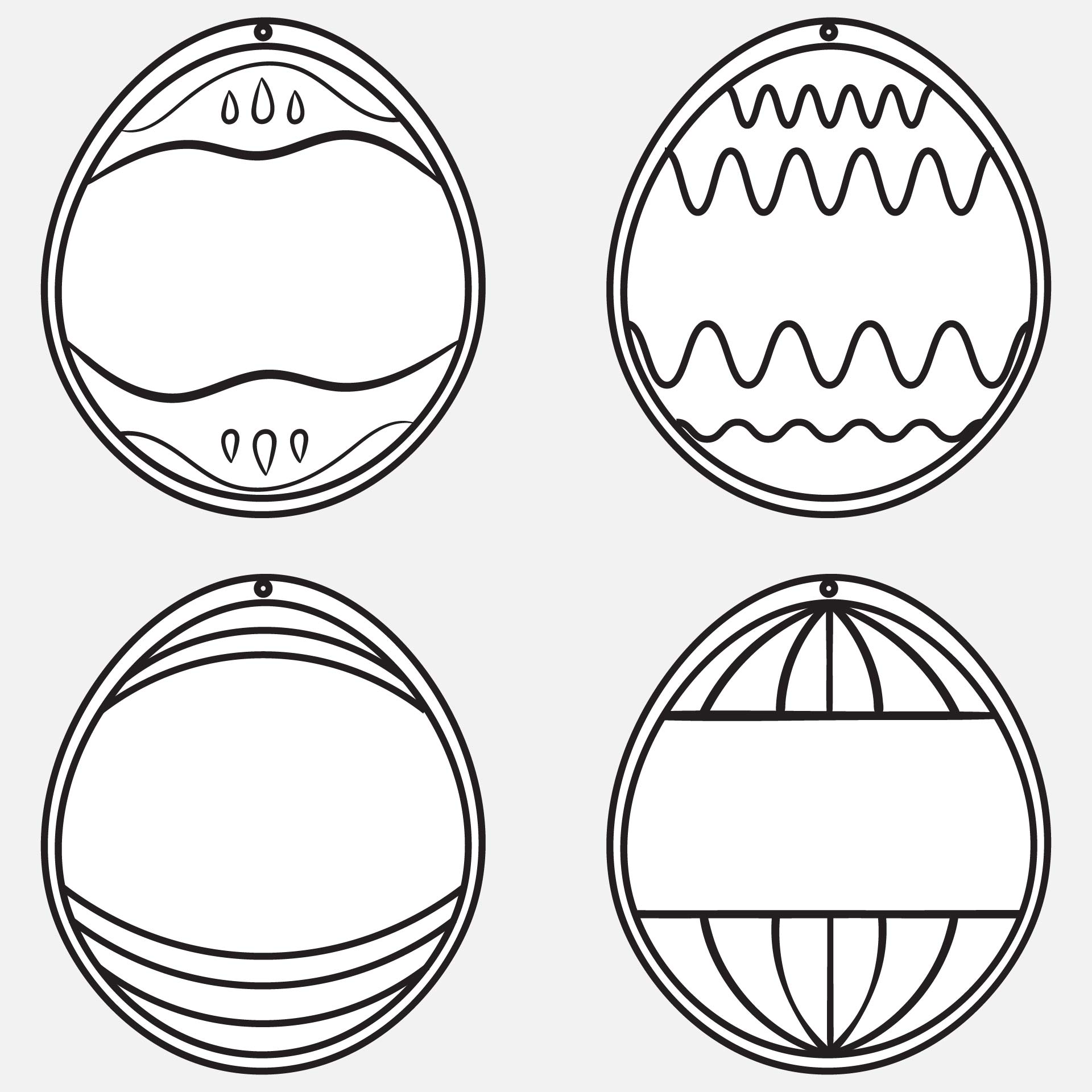 Easter Egg Template  Printable Tag