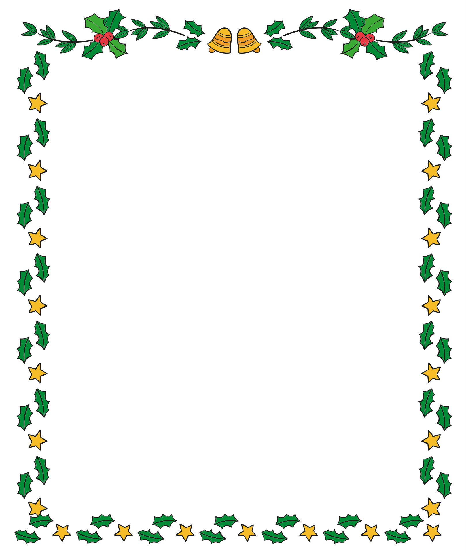 free word holiday borders