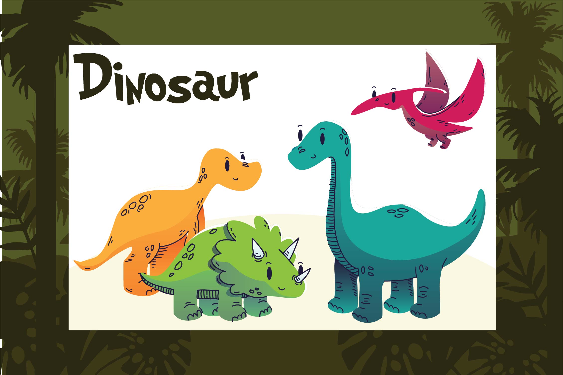 6 Best Printable Dinosaur Clip Art Printablee