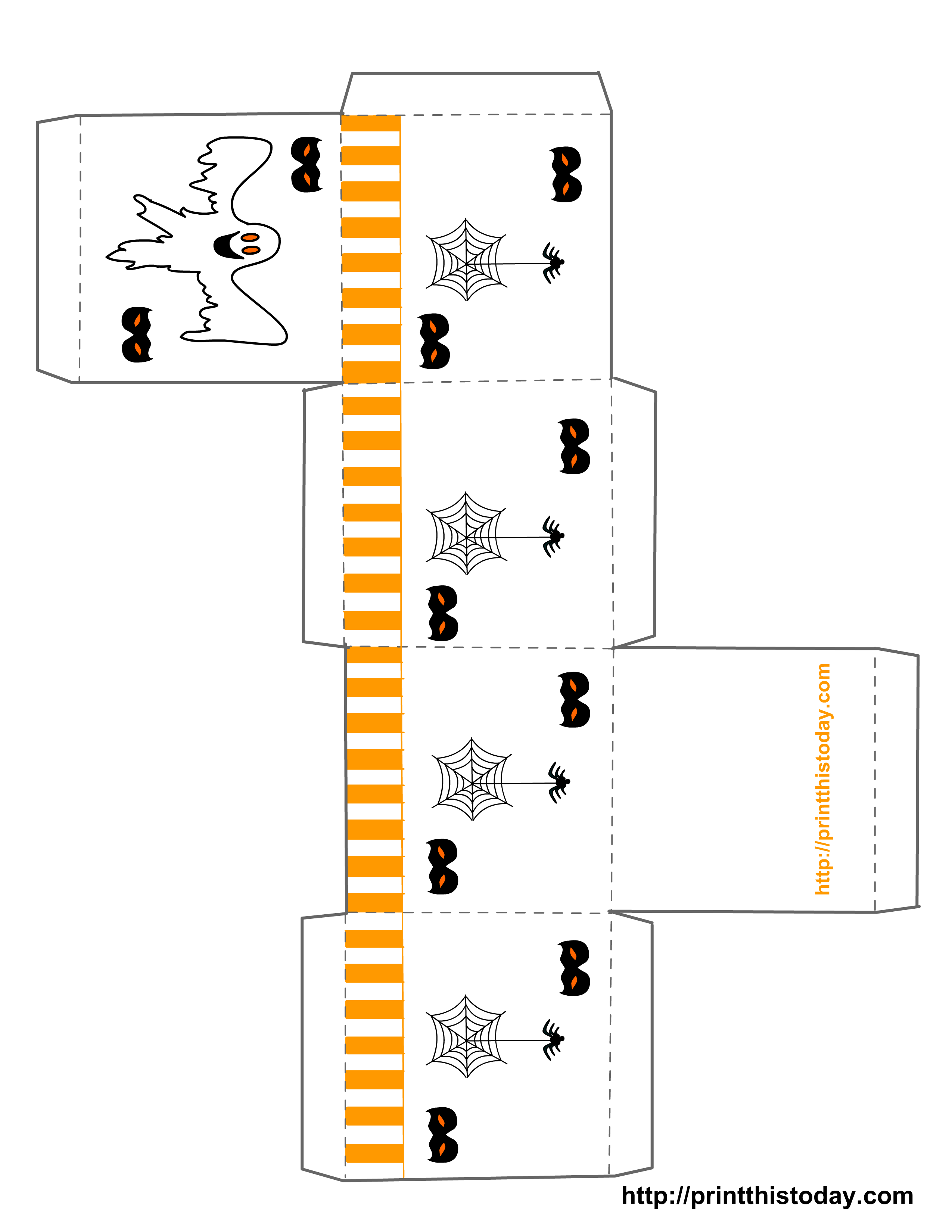 Printable Halloween Treat Boxes Template