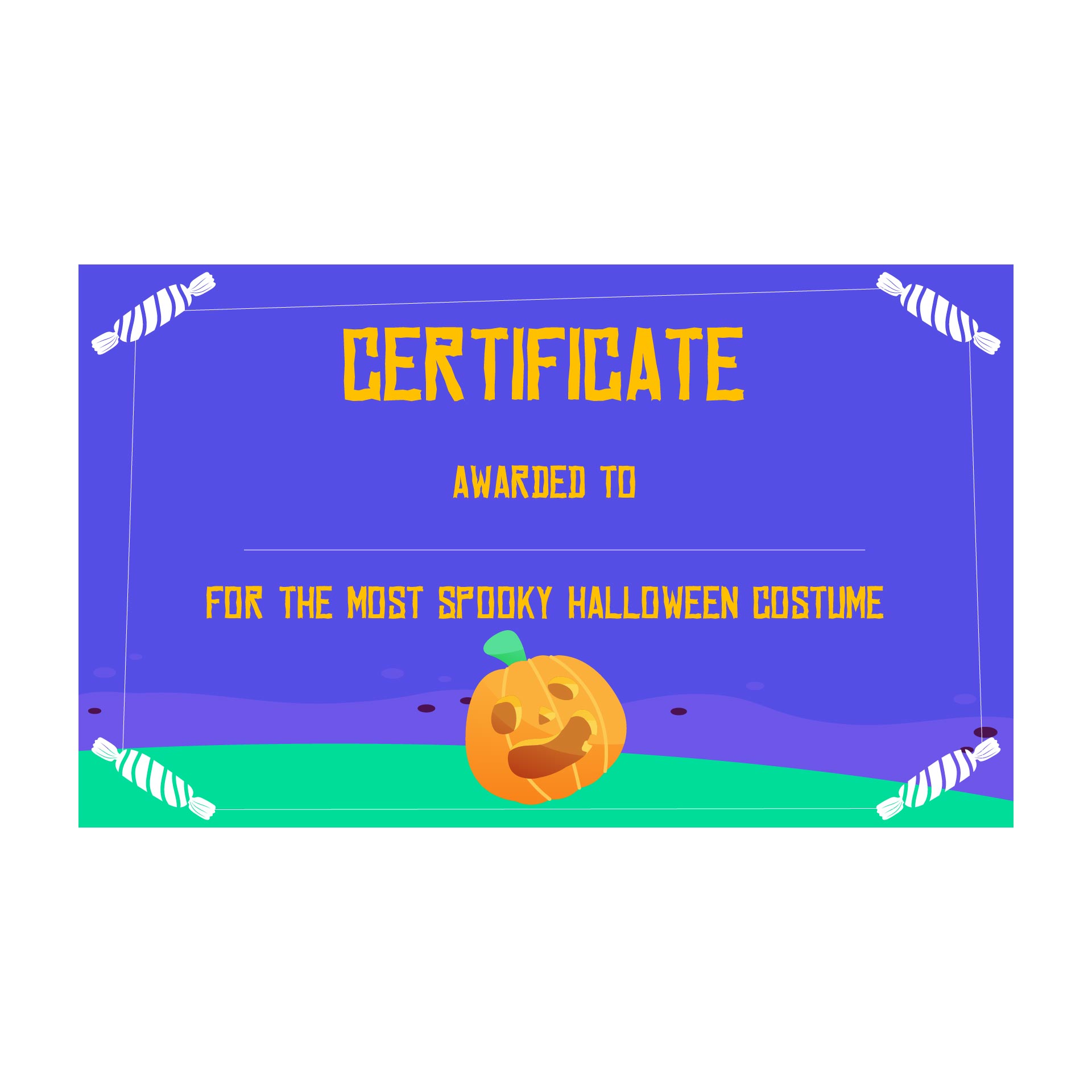 Printable Award Certificates Halloween