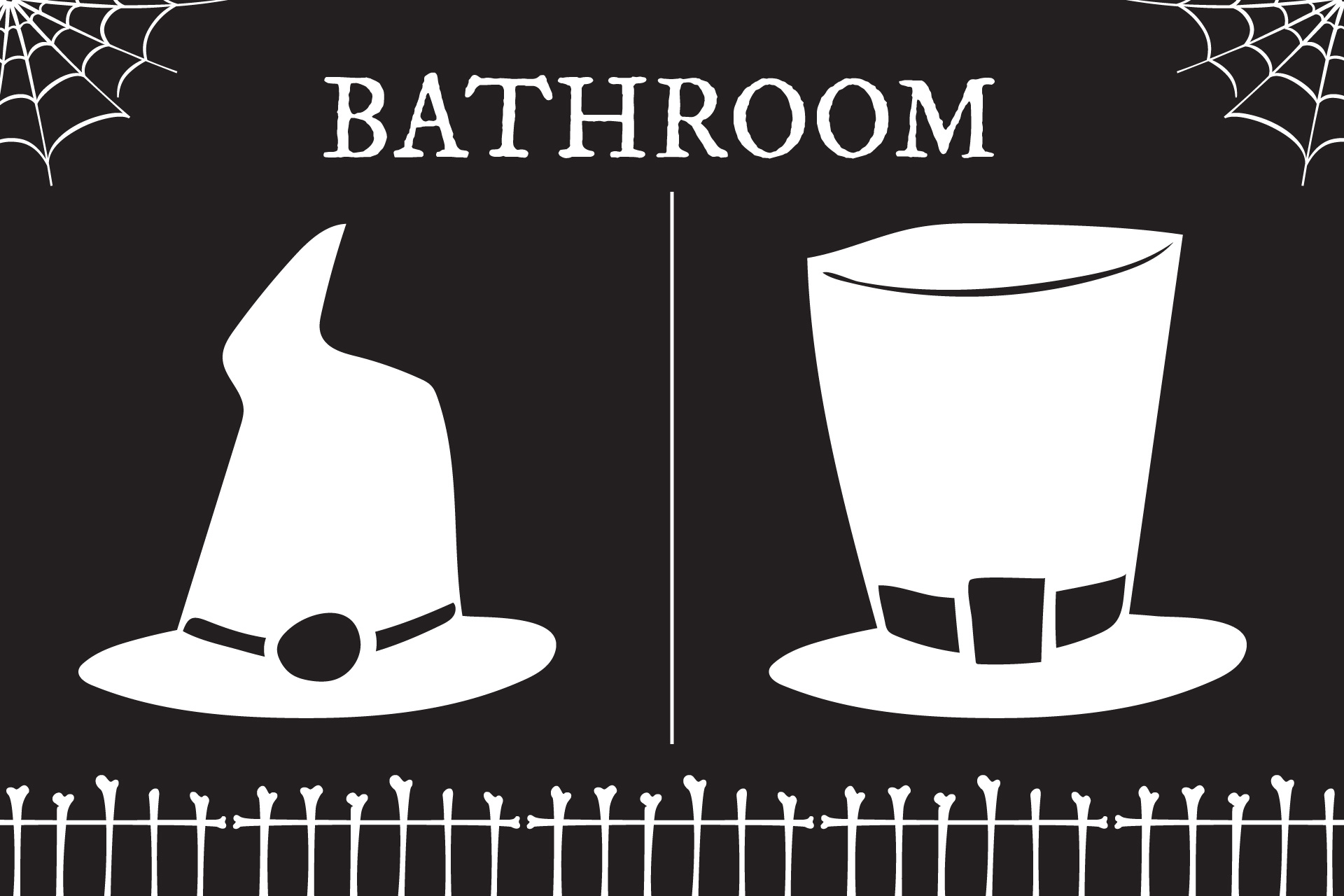 Printable Halloween Bathroom Signs