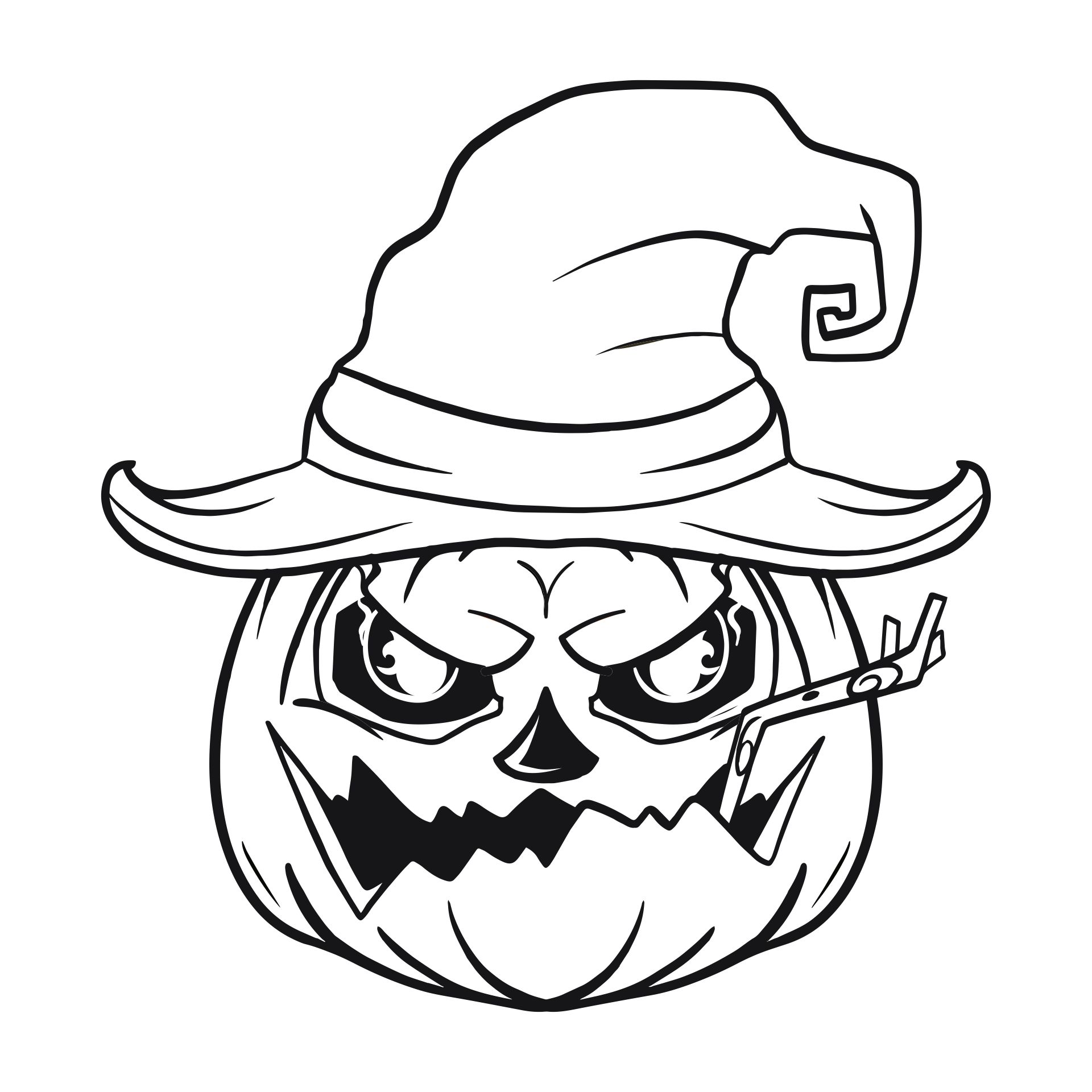 15 Best Scary Halloween Coloring Printables - printablee.com