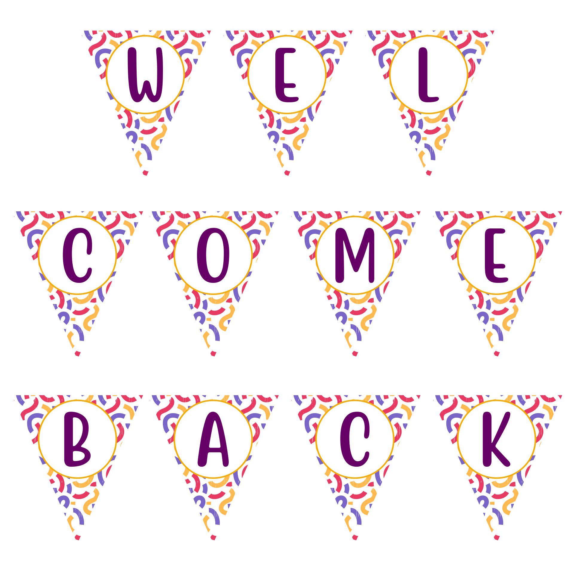 Welcome Back Banner Printable - Printable World Holiday