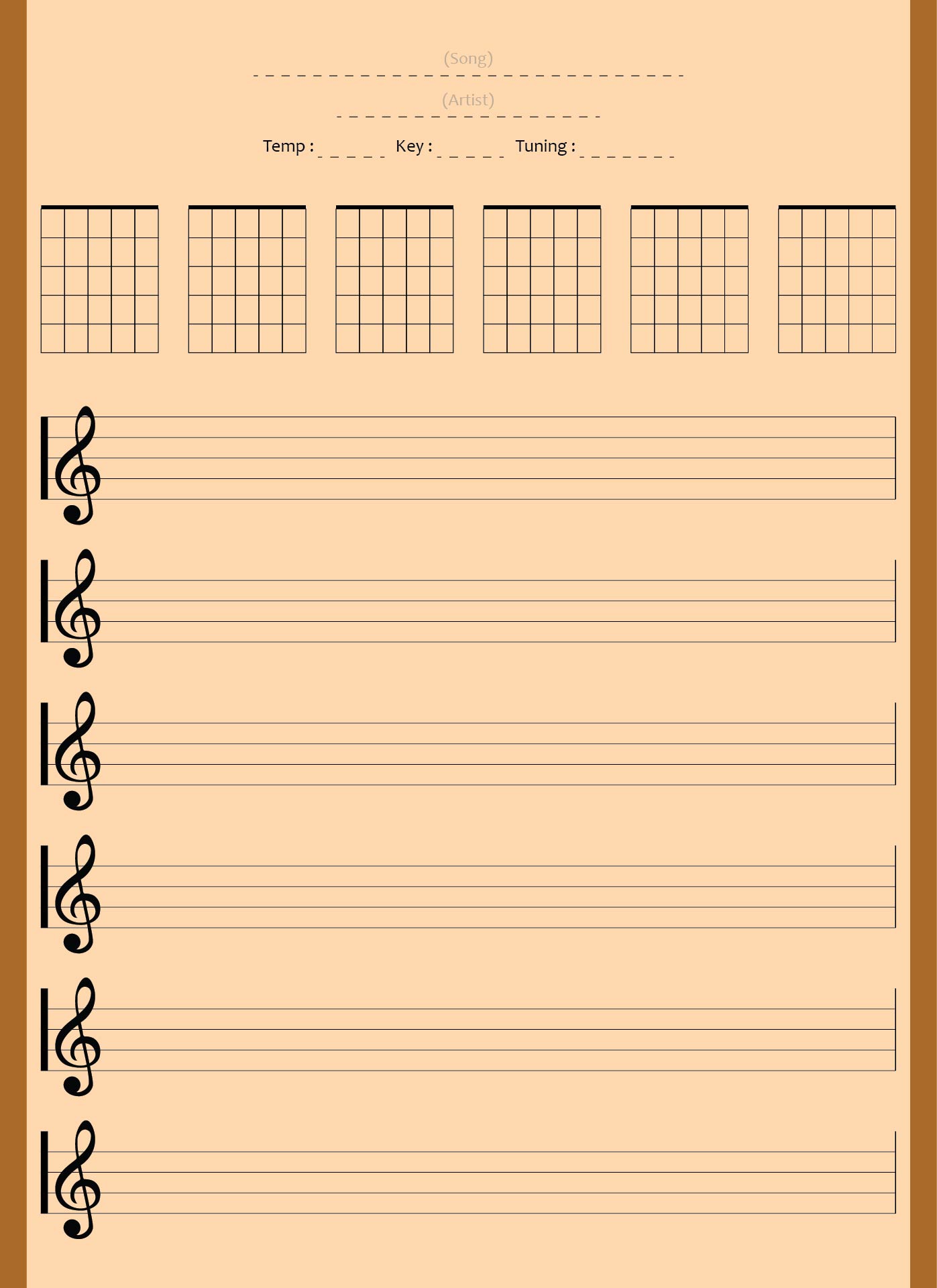 22 Best Free Printable Staff Paper Blank Sheet Music - printablee.com Intended For Blank Sheet Music Template For Word