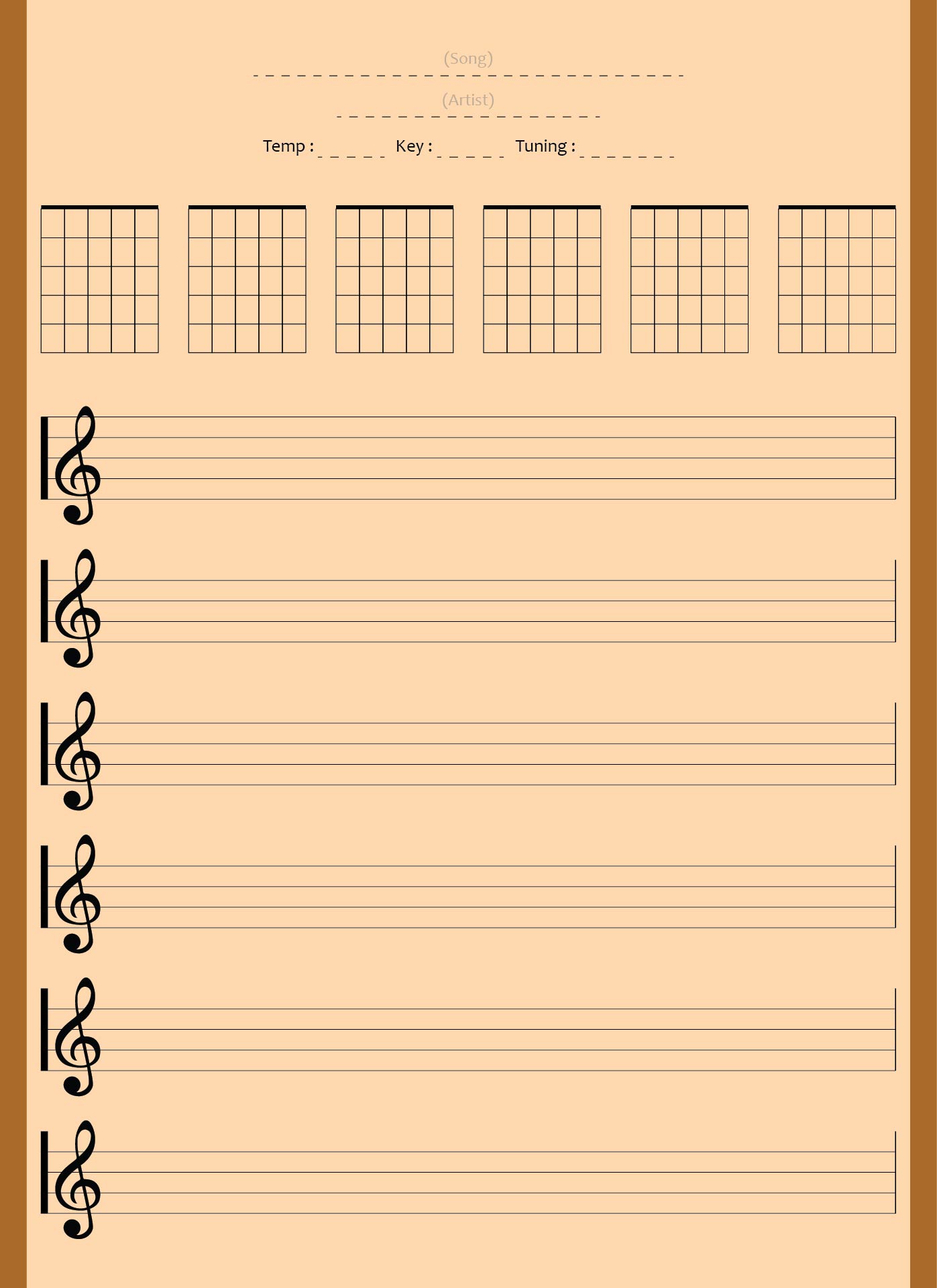 Staff Paper Blank Sheet Music