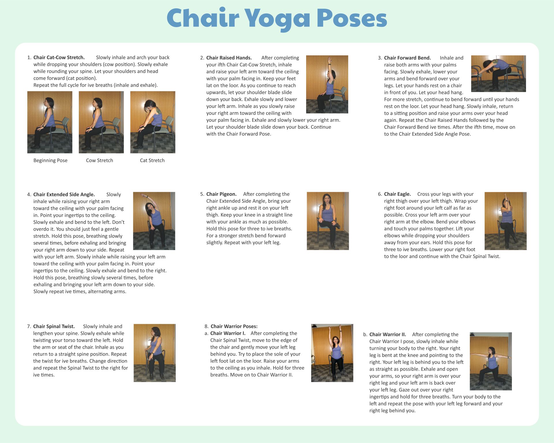 20 Best Printable Chair Yoga Exercises For Seniors For Free At 