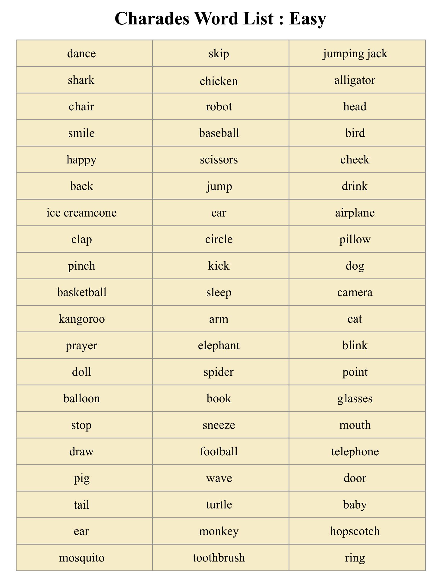 easy-charades-word-list-printable