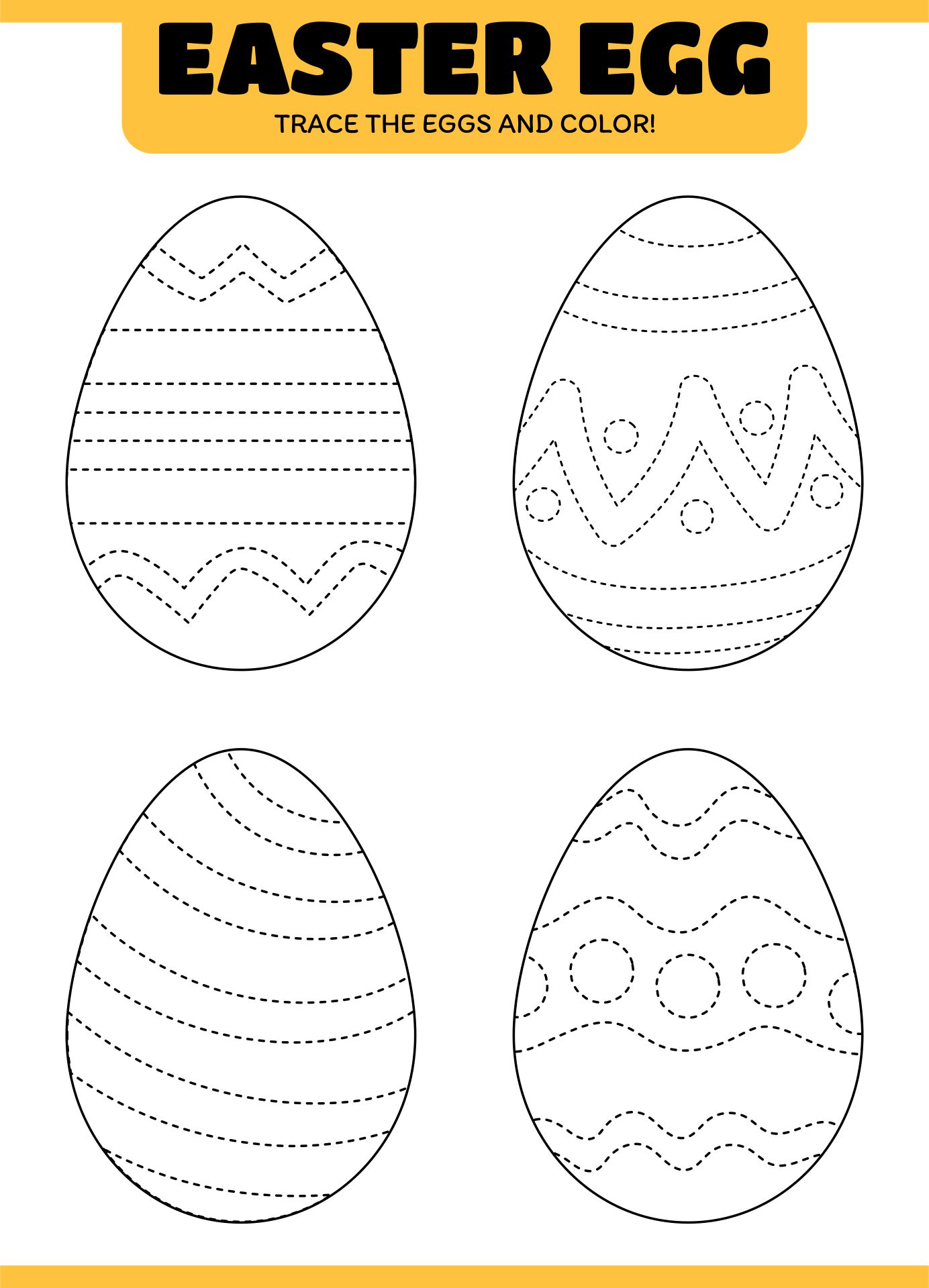 Preschool Easter Cutting Practice Printable