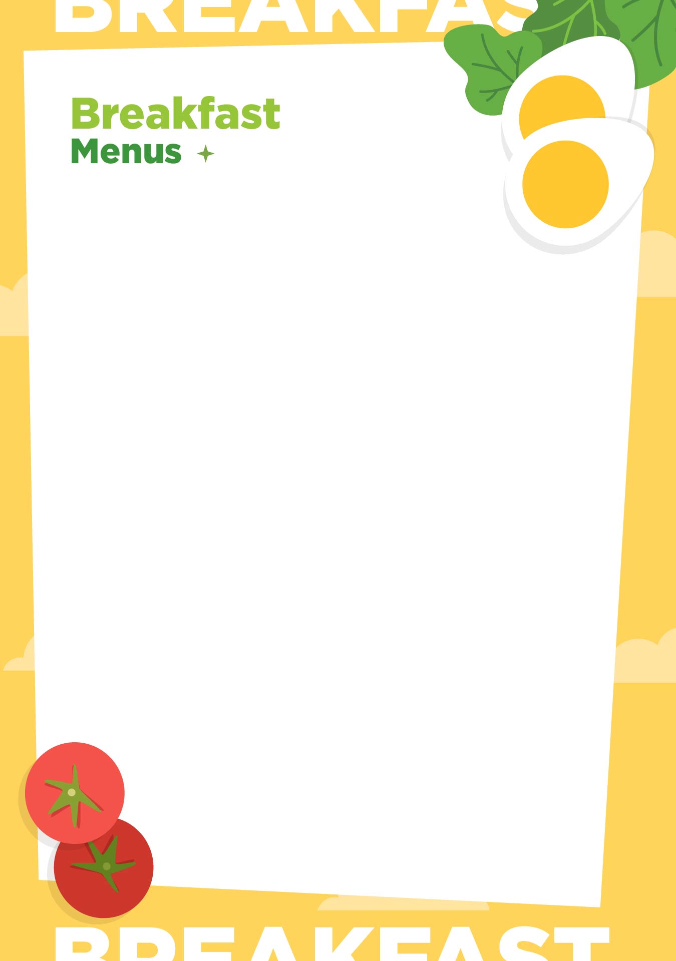 Blank Restaurant Menu Design