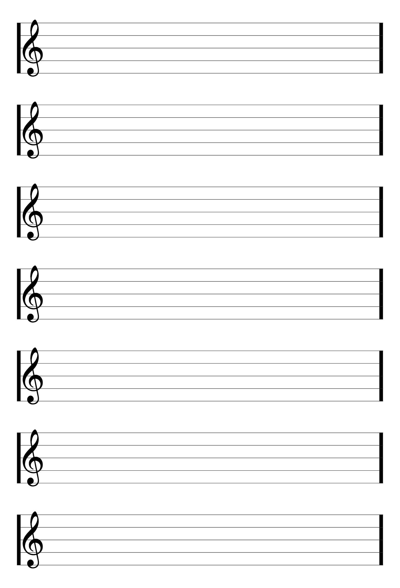 10 Best Free Printable Staff Paper Blank Sheet Music - printablee.com
