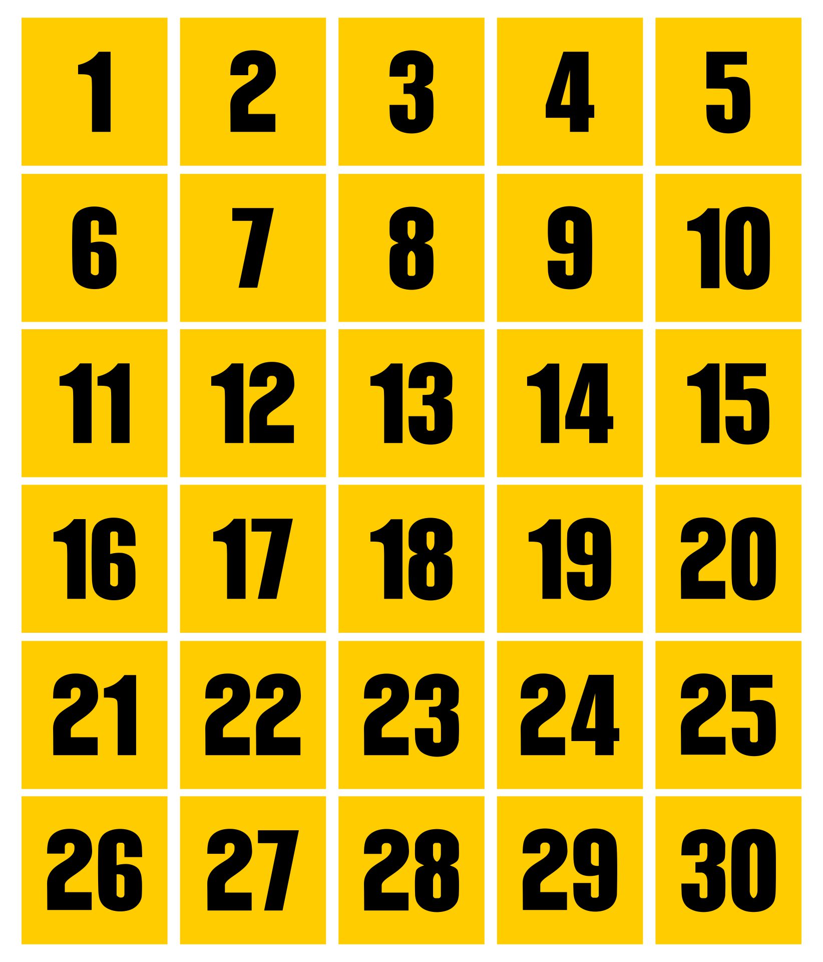 10 Best Large Printable Numbers 1 30 Printablee