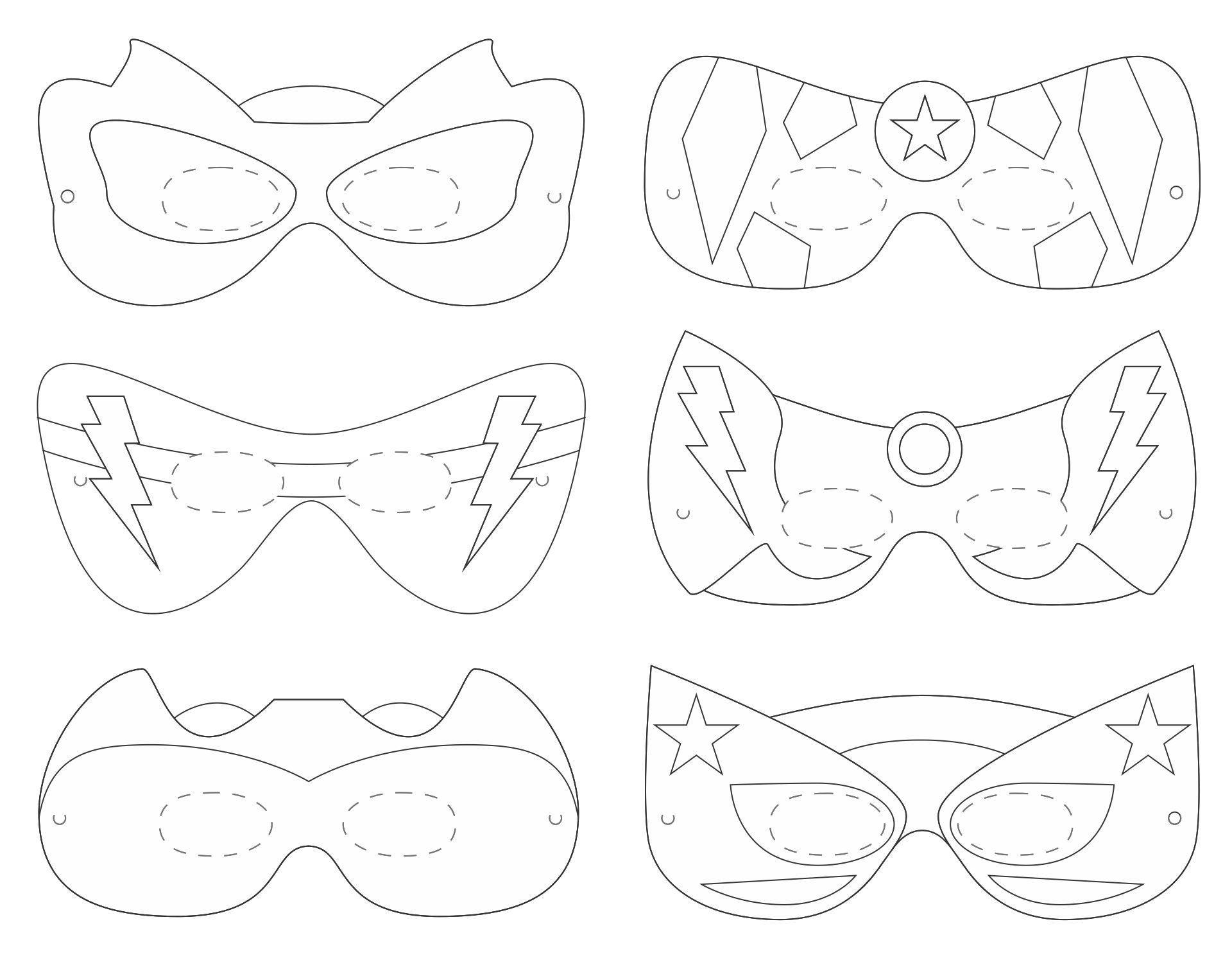 Printable Superhero Mask Patterns