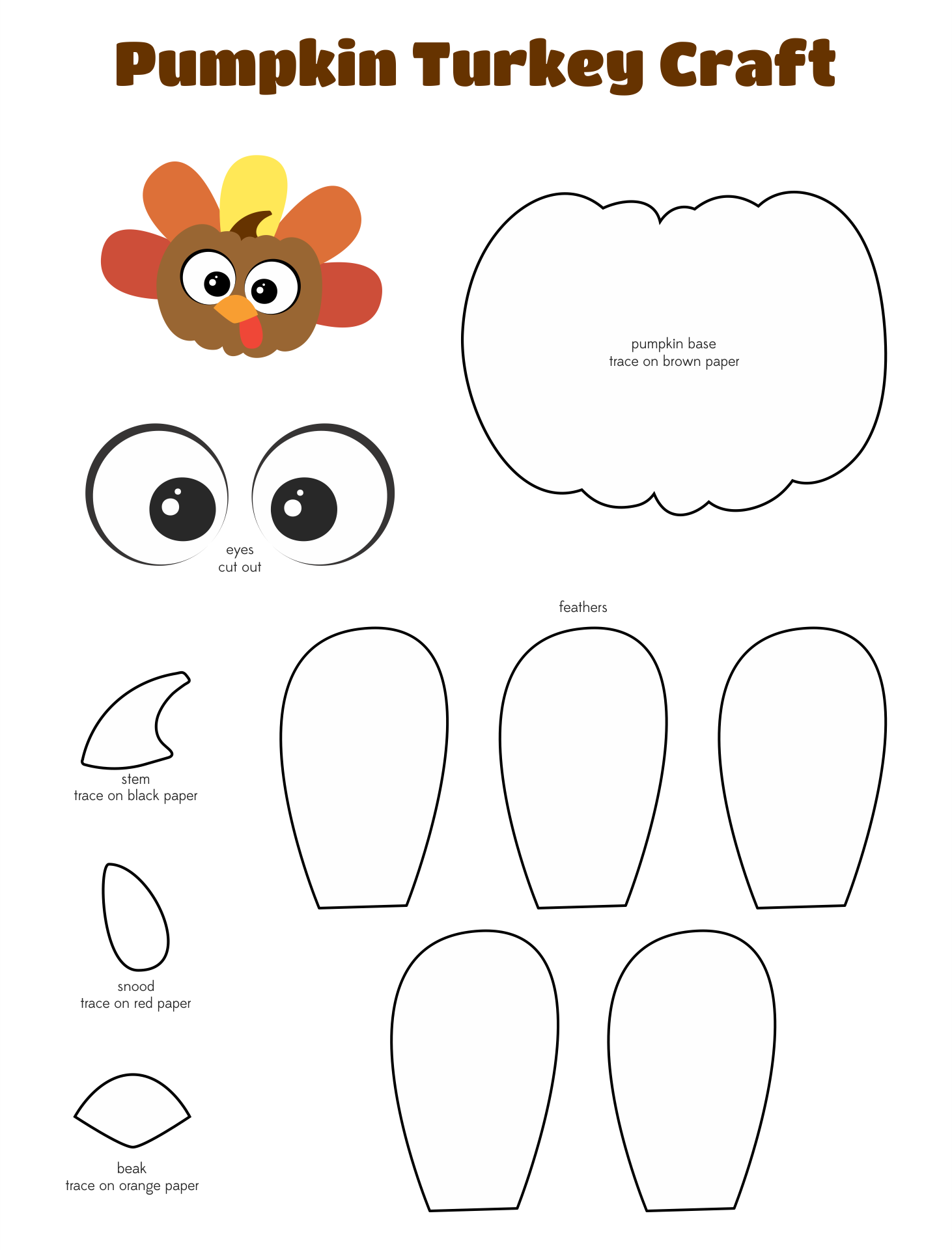 10 Best Printable Thanksgiving Crafts For Toddlers PDF For Free At