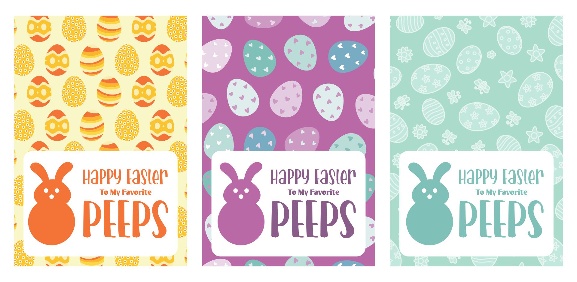 Easter Printable Peeps Tag