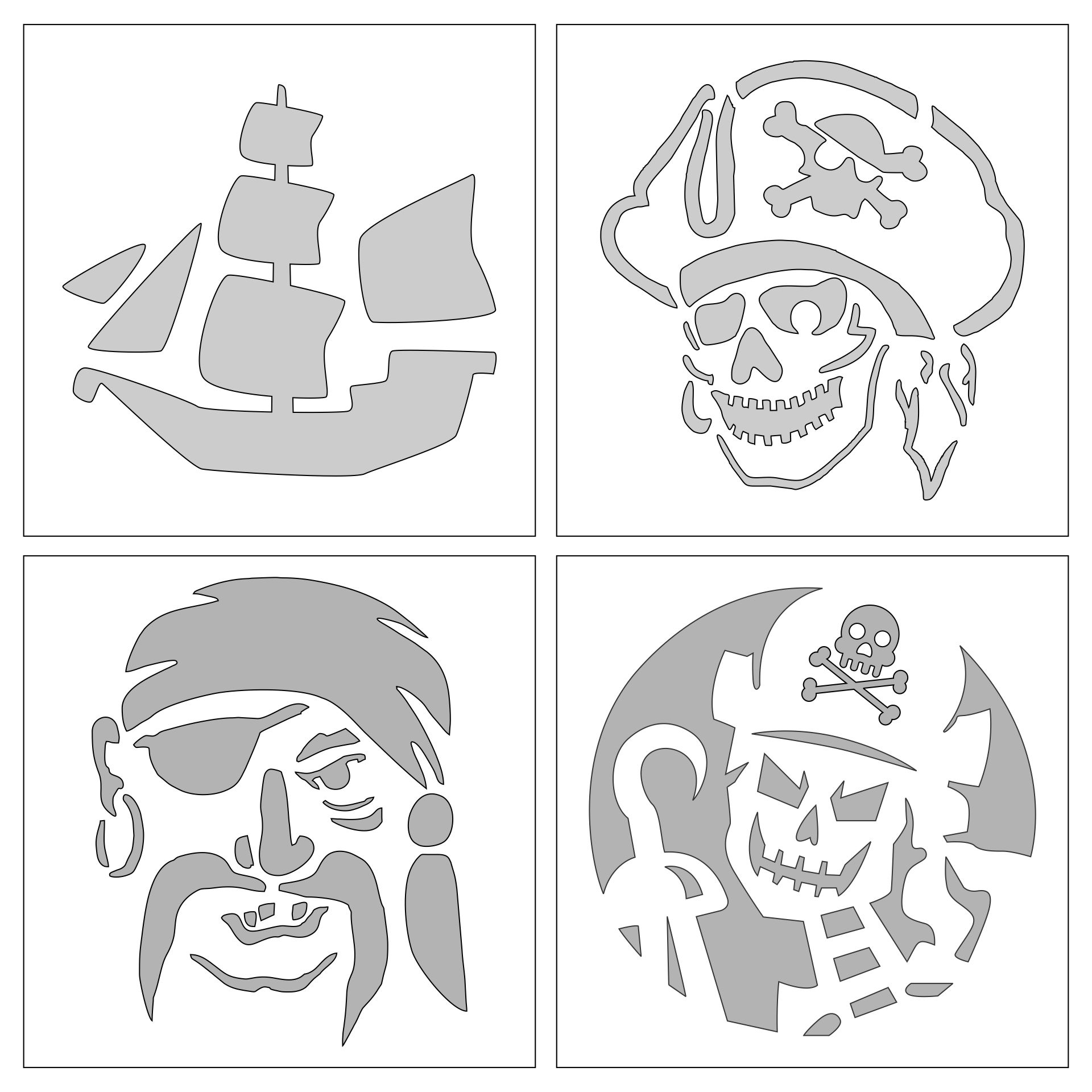 Halloween Pumpkin Stencils Pirate 15 Free PDF Printables Printablee