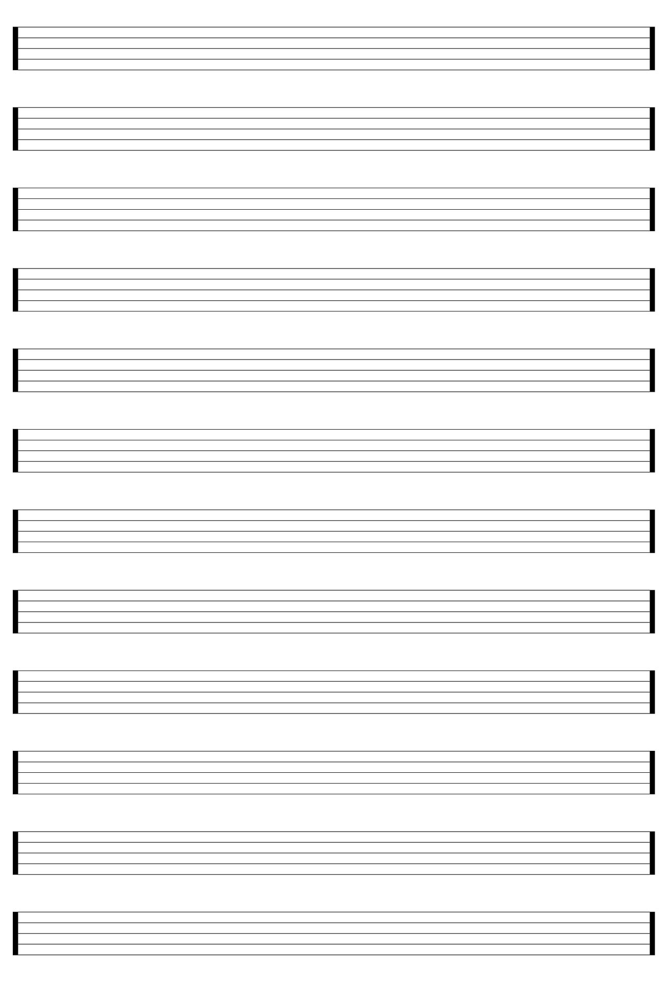 Free Printable Blank Music Sheets