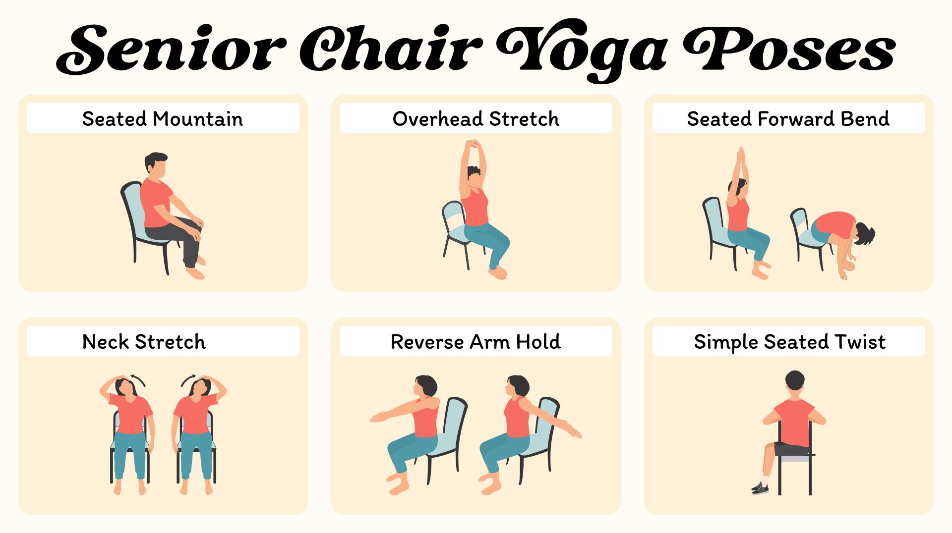 Printable Chair Yoga Exercises For Seniors