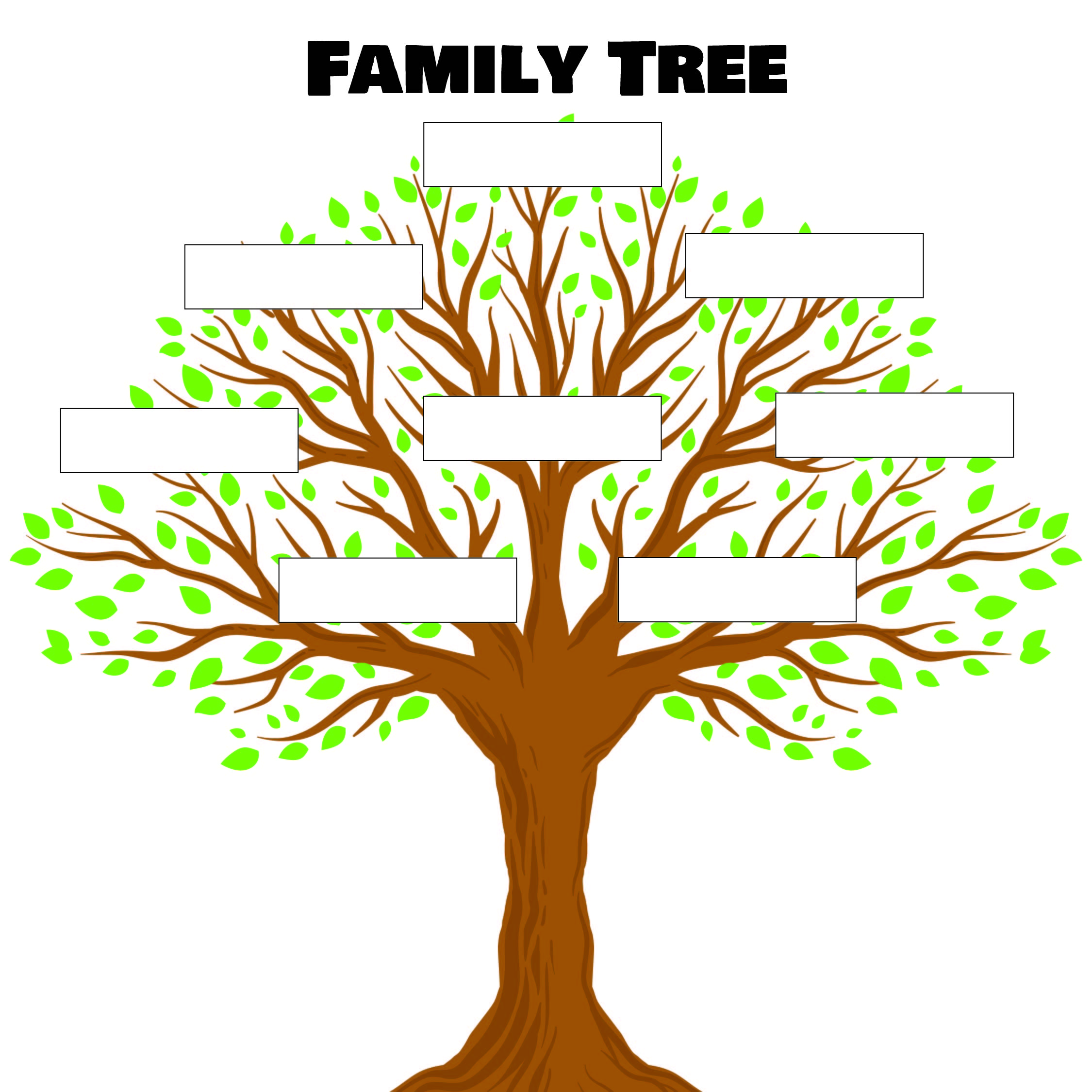 editable blank family tree template