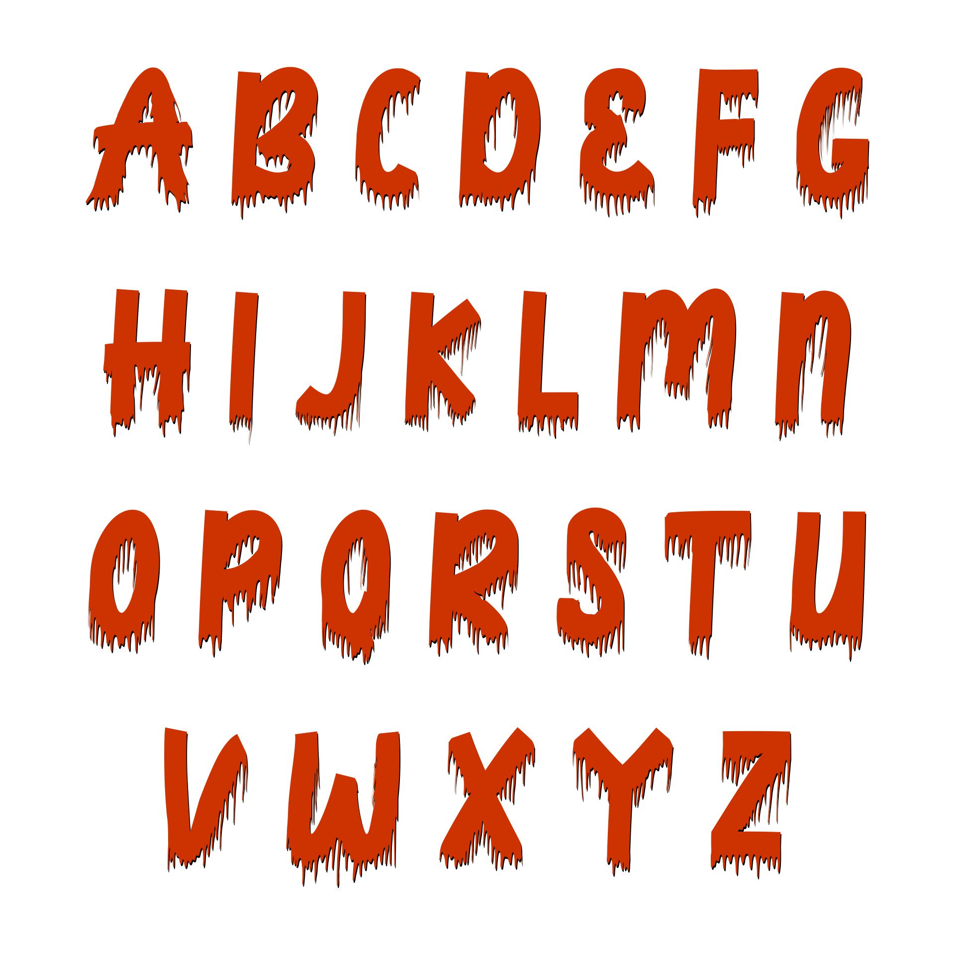 Printable Scary Letters