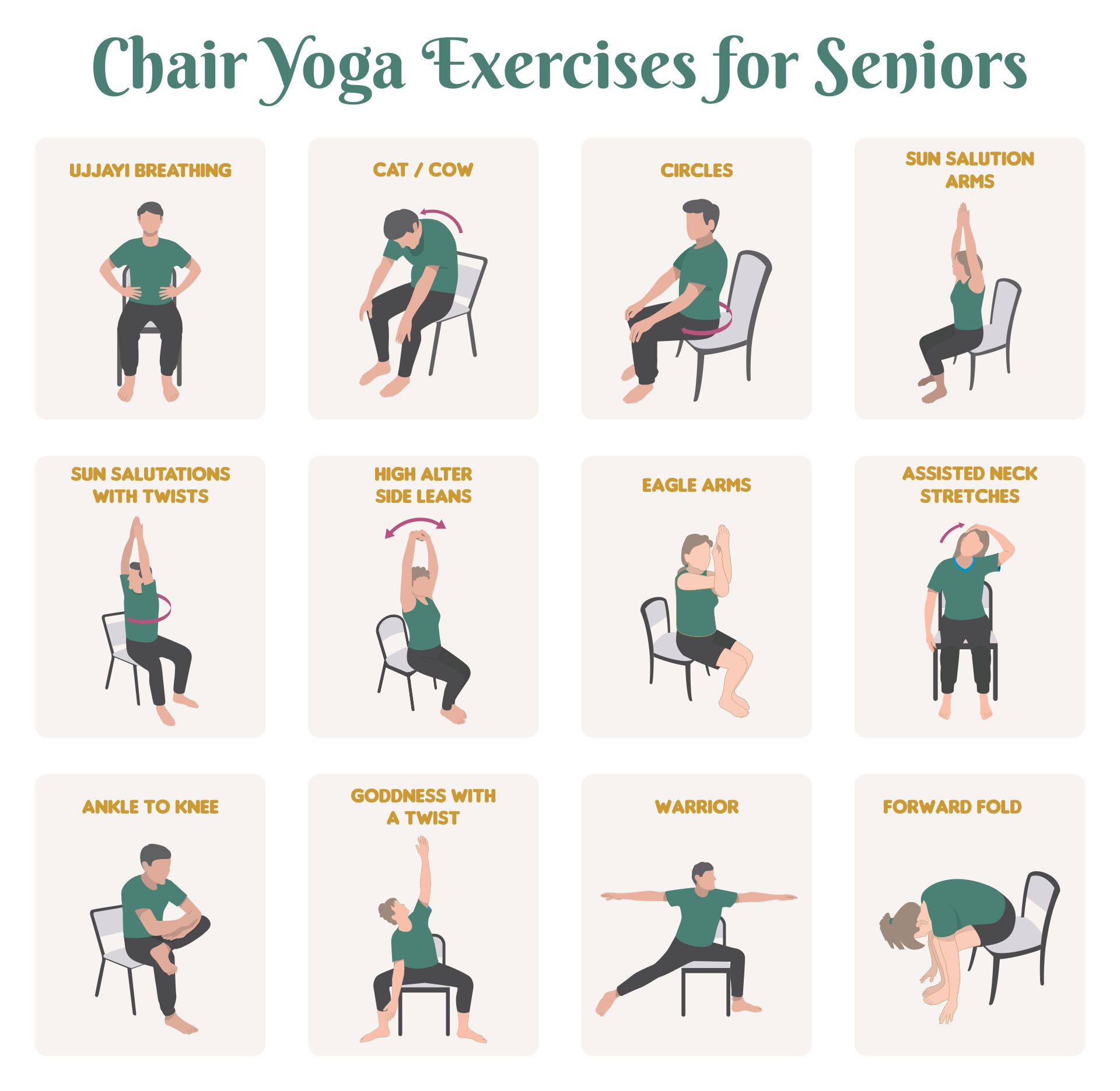 Free Printable Chair Yoga Exercises