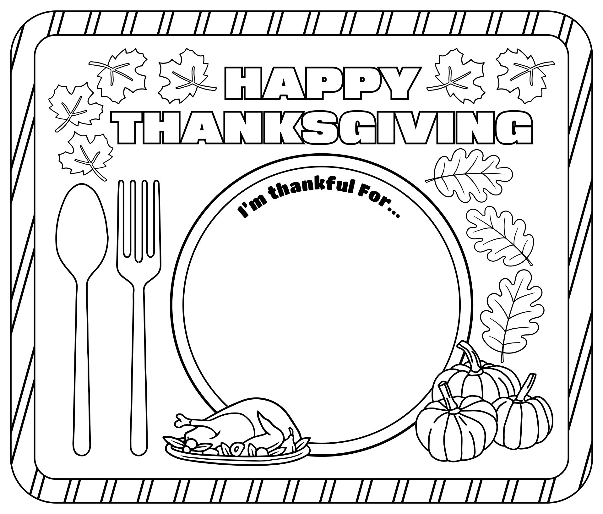 Printable Thanksgiving Crafts For Toddlers